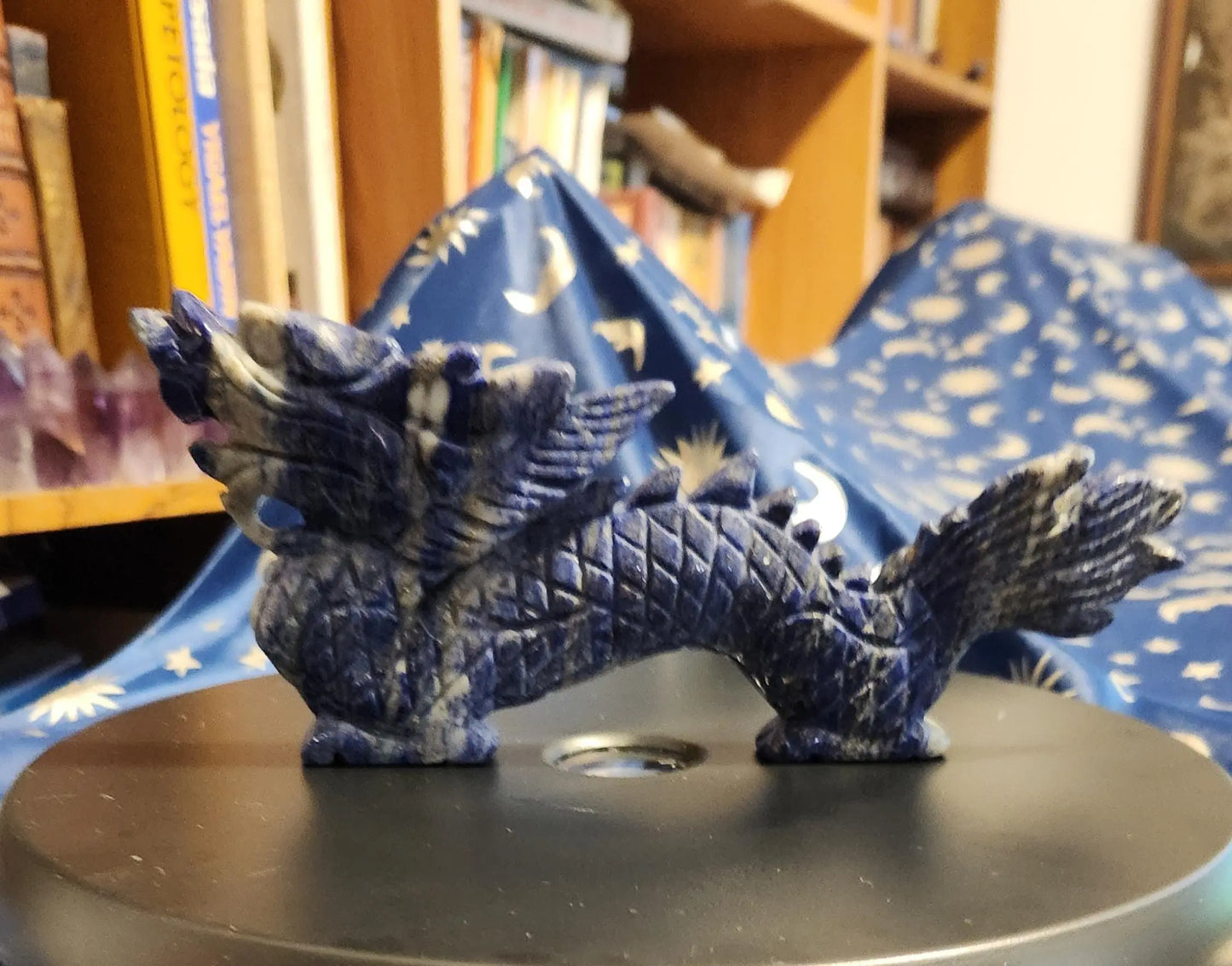 Crystal Lapis Lazuli Dragon, Third Eye Chakra, Spiritual Growth, Strength and courage, Emotional Healing, Etsy
