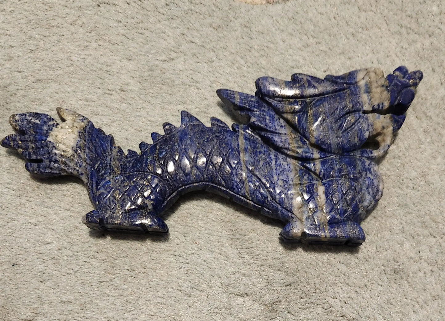 Crystal Lapis Lazuli Dragon, Third Eye Chakra, Spiritual Growth, Strength and courage, Emotional Healing, Etsy