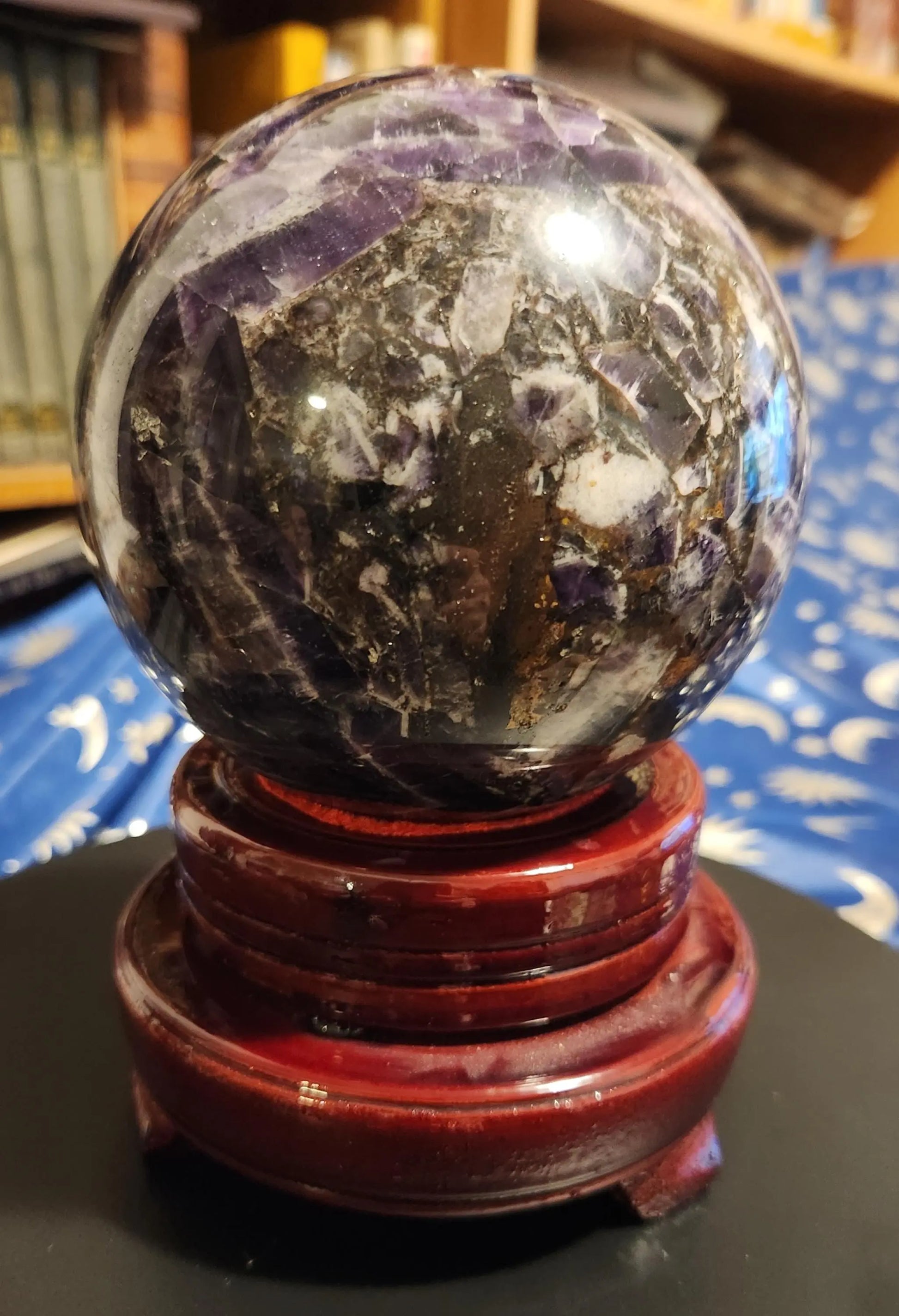 Large Dream Amethyst Sphere with Stand, Dream Sphere, 4.19" Diameter, 3LB 14.8OZ Vibrant Gemstone Sphere Etsy