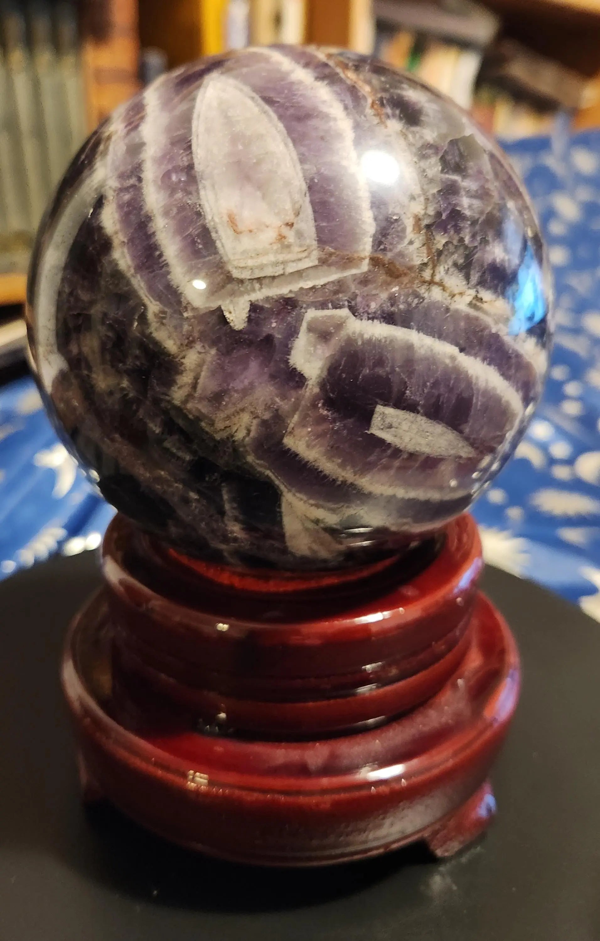 Large Dream Amethyst Sphere with Stand, Dream Sphere, 4.19" Diameter, 3LB 14.8OZ Vibrant Gemstone Sphere Etsy