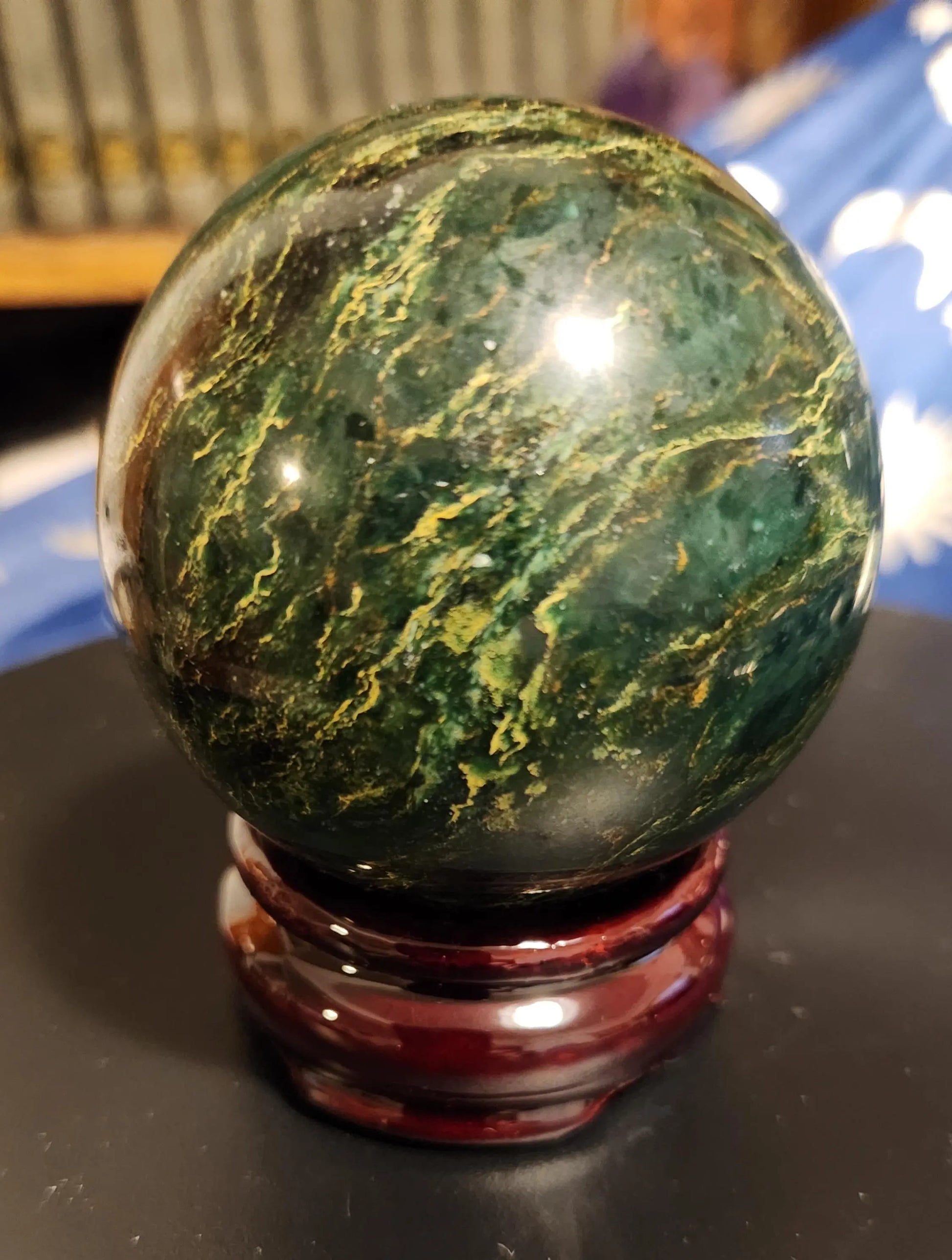 Emerald Sphere with Quartz Matrix - Life Affirming Stone Etsy