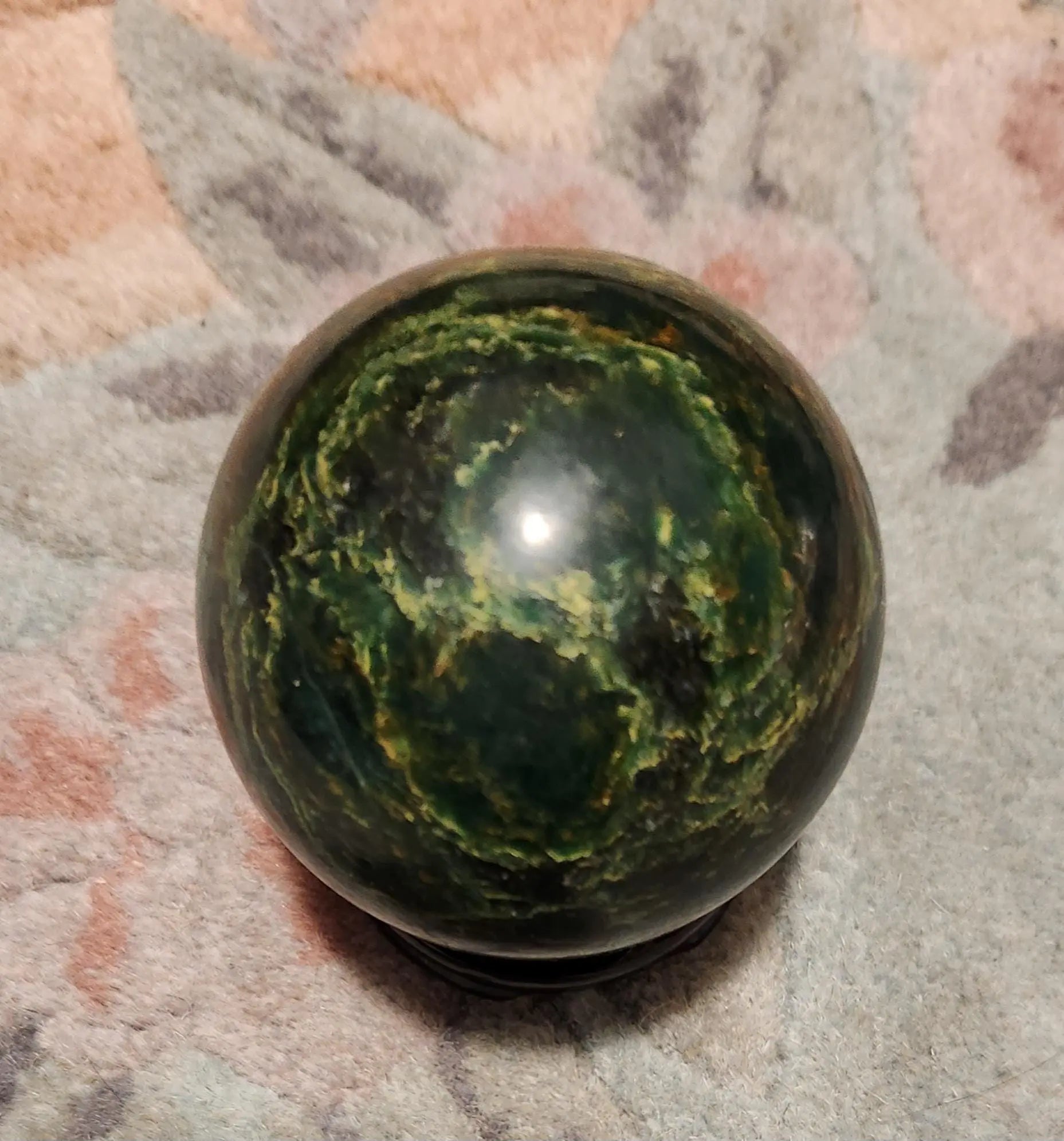 Emerald Sphere with Quartz Matrix - Life Affirming Stone Etsy