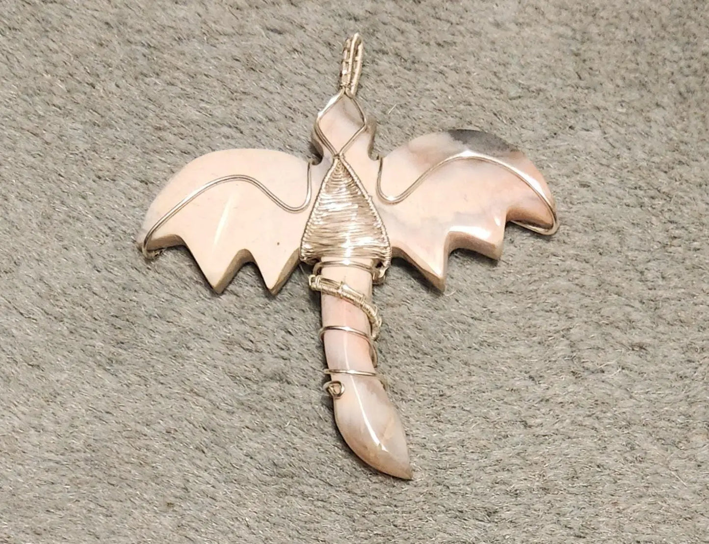 Wire Wrapped Chalcedony Dragon Pendants,Stone of Balance, Carved Chalcedony Dragons, Crystal Dragon Pendant, Removes Negative Energies, Etsy