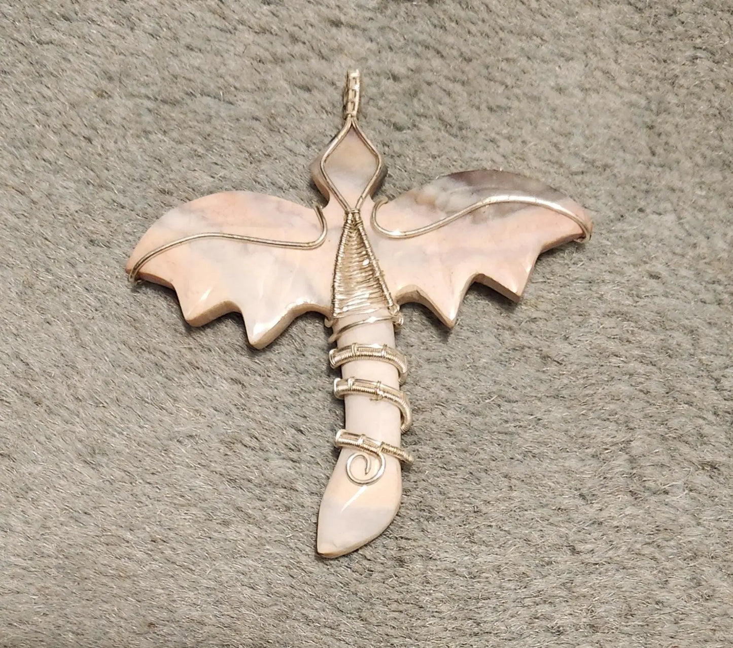 Wire Wrapped Chalcedony Dragon Pendants,Stone of Balance, Carved Chalcedony Dragons, Crystal Dragon Pendant, Removes Negative Energies, Etsy