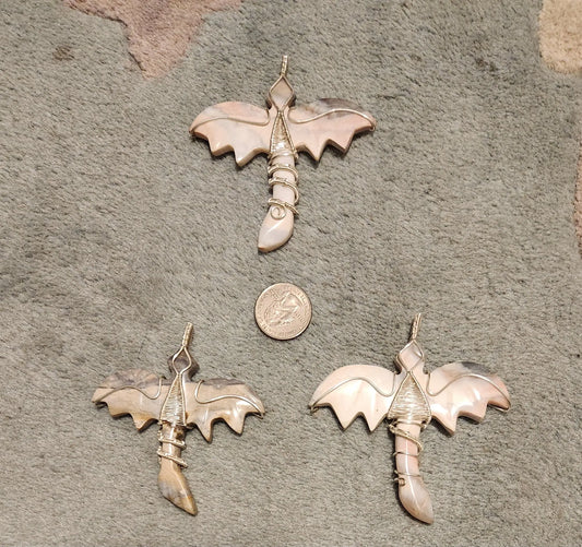 Wire Wrapped Chalcedony Dragon Pendants,Stone of Balance, Carved Chalcedony Dragons, Crystal Dragon Pendant, Removes Negative Energies, Etsy