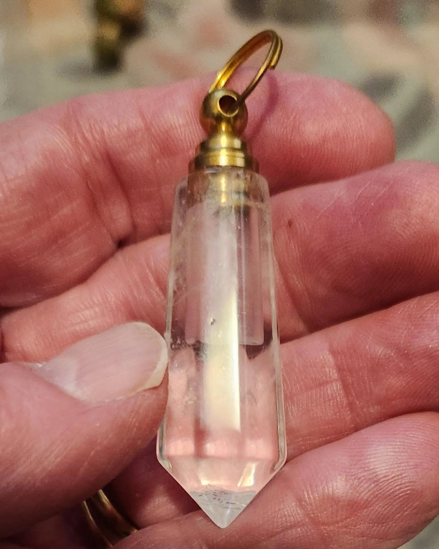 Natural Carved Crystal Perfume Bottles Pendants,  Hexon, Ball, Amethyst, Tigers eye, Clear Quartz, Rose Quartz, Essential Oil Bottles Etsy