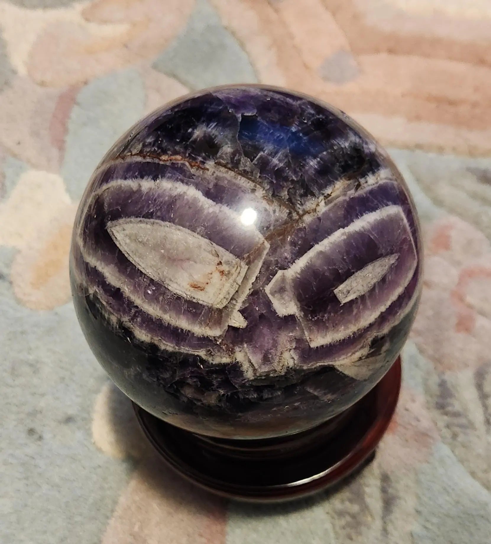 Large Dream Amethyst Sphere with Stand, Dream Sphere, 4.19" Diameter, 3LB 14.8OZ Vibrant Gemstone Sphere Etsy