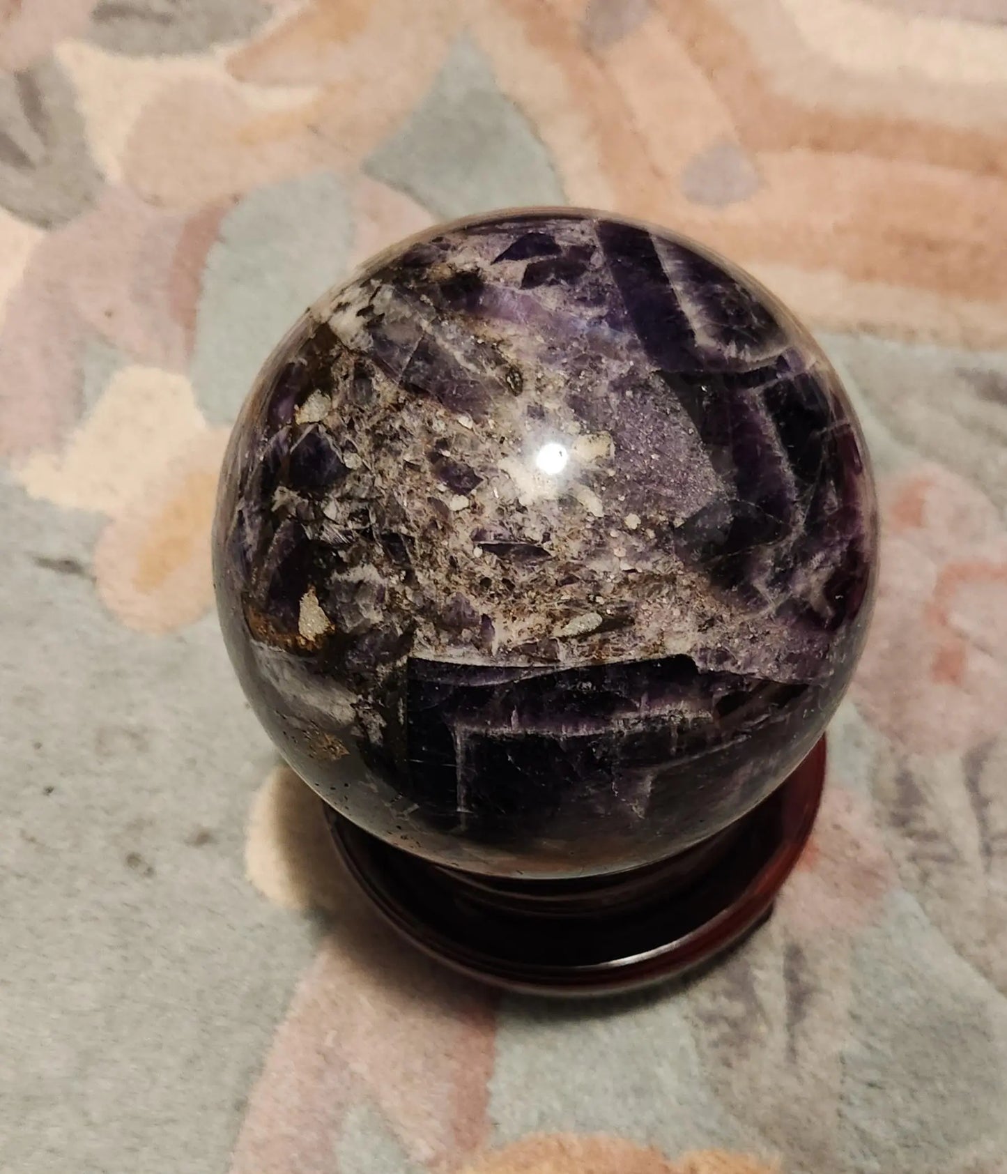 Large Dream Amethyst Sphere with Stand, Dream Sphere, 4.19" Diameter, 3LB 14.8OZ Vibrant Gemstone Sphere Etsy