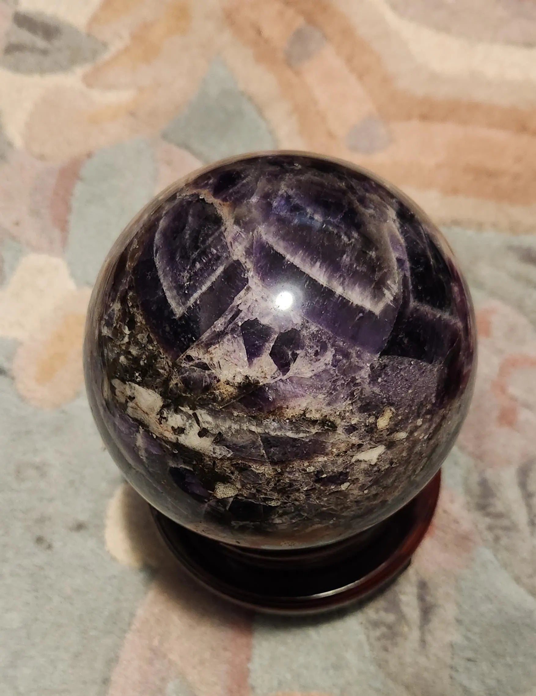 Large Dream Amethyst Sphere with Stand, Dream Sphere, 4.19" Diameter, 3LB 14.8OZ Vibrant Gemstone Sphere Etsy