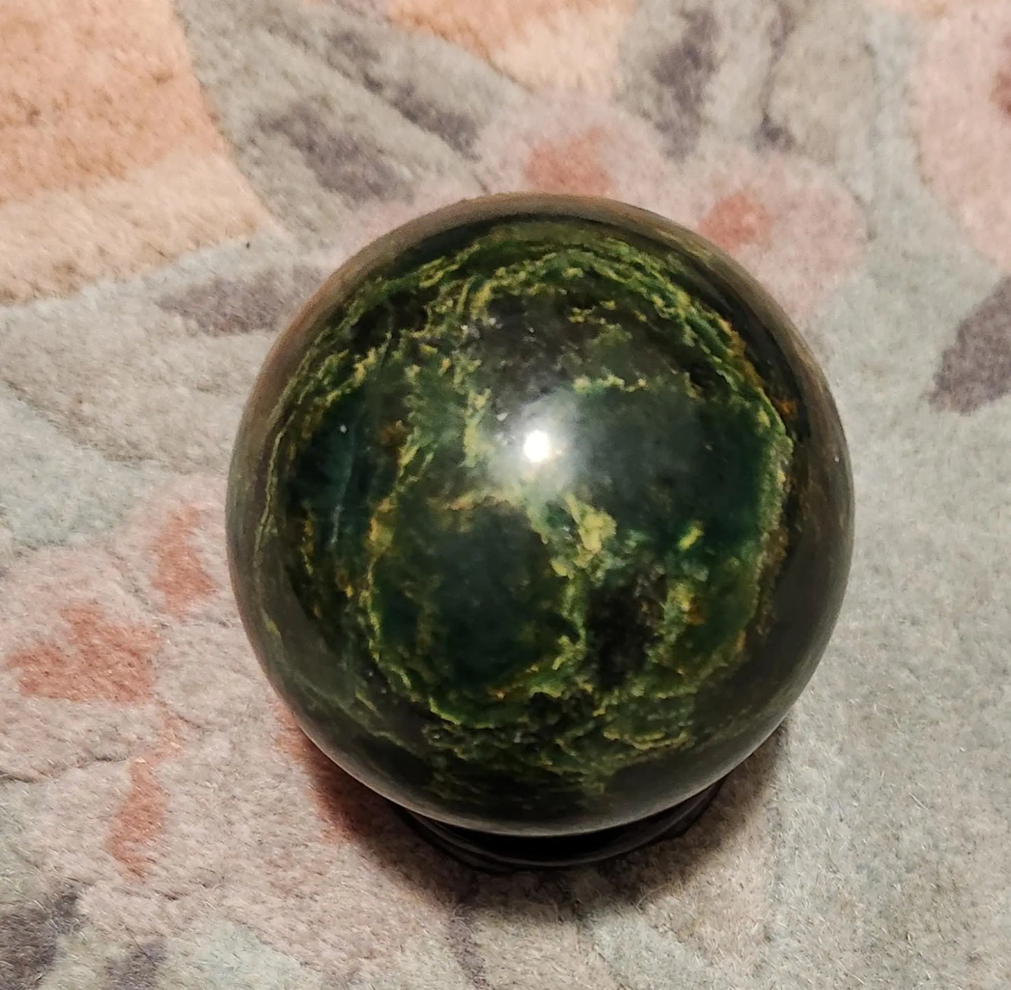 Emerald Sphere with Quartz Matrix - Life Affirming Stone Etsy