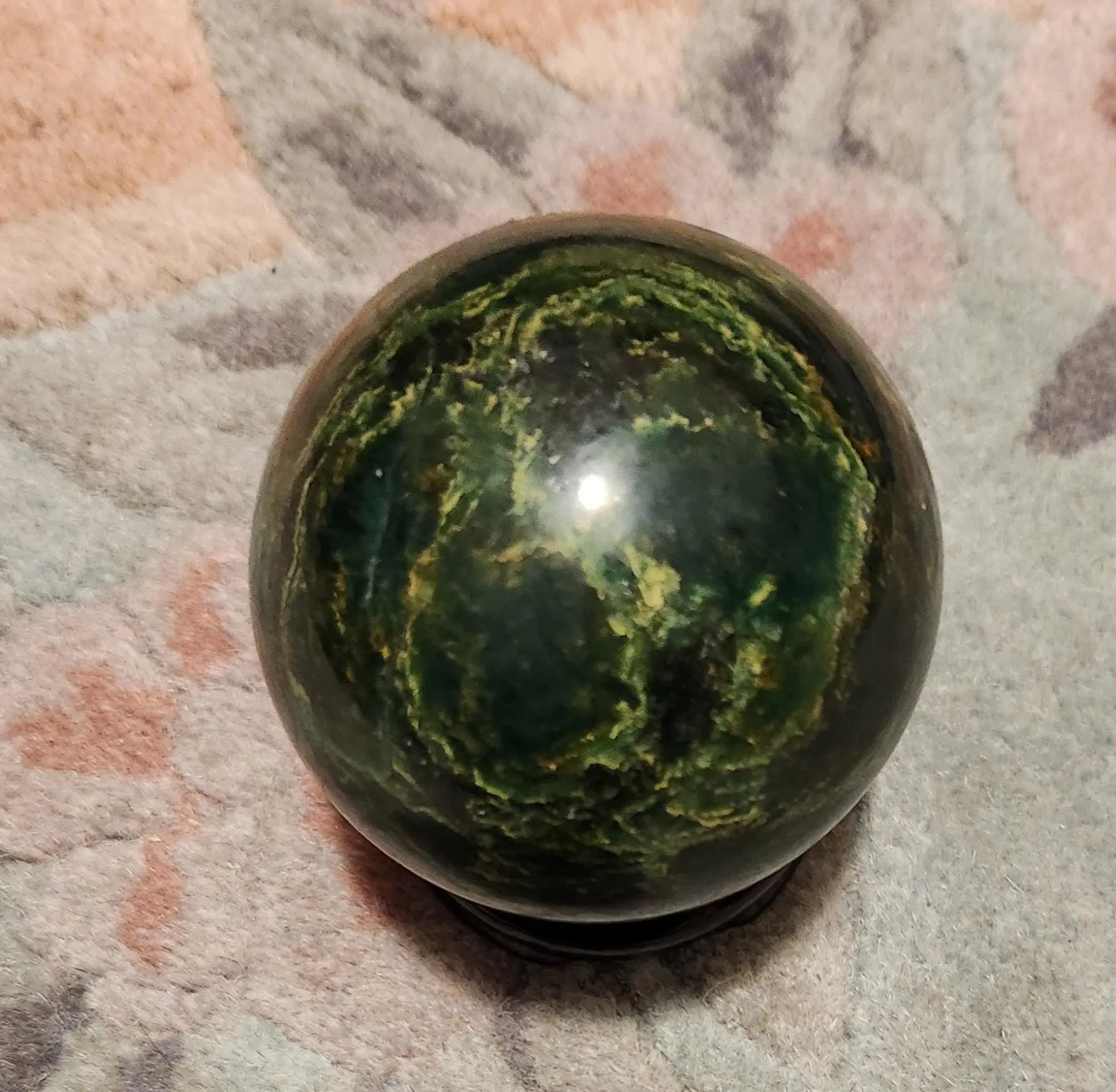 Emerald Sphere with Quartz Matrix - Life Affirming Stone Etsy