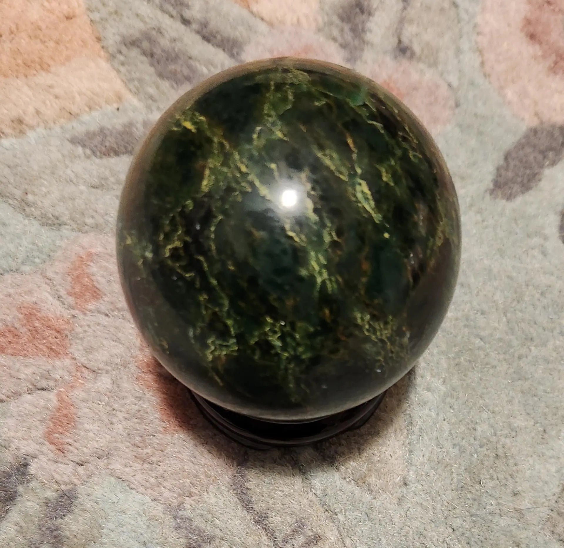 Emerald Sphere with Quartz Matrix - Life Affirming Stone Etsy