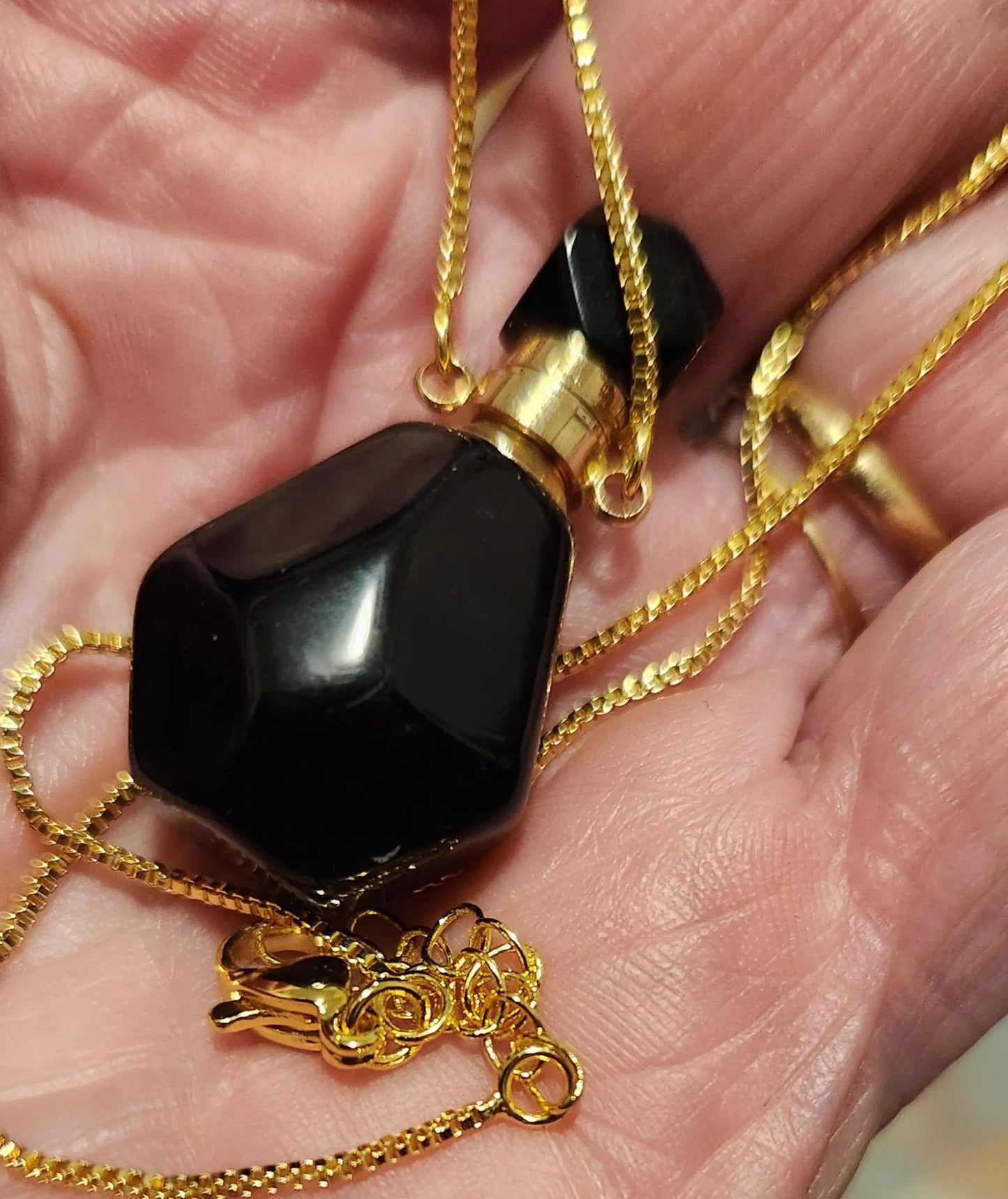 Semi Precious Perfume Bottles with Chain Etsy