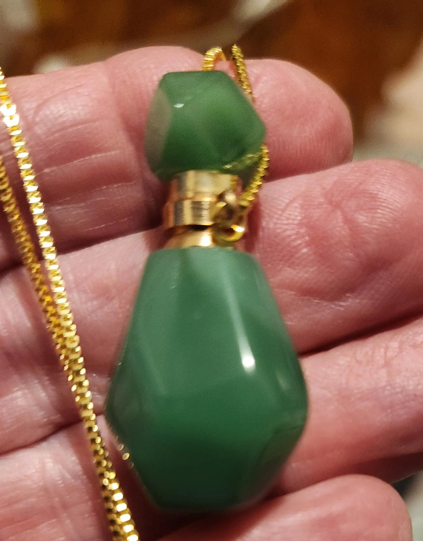 Semi Precious Perfume Bottles with Chain Etsy