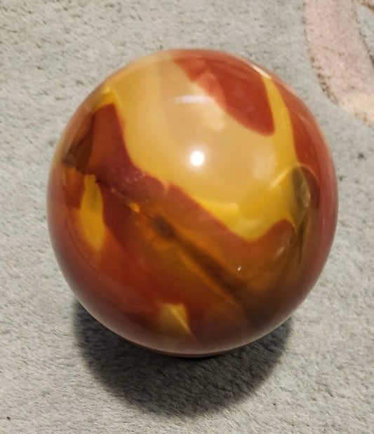 Large Mookaite Jasper Sphere with Wooden Stand Etsy