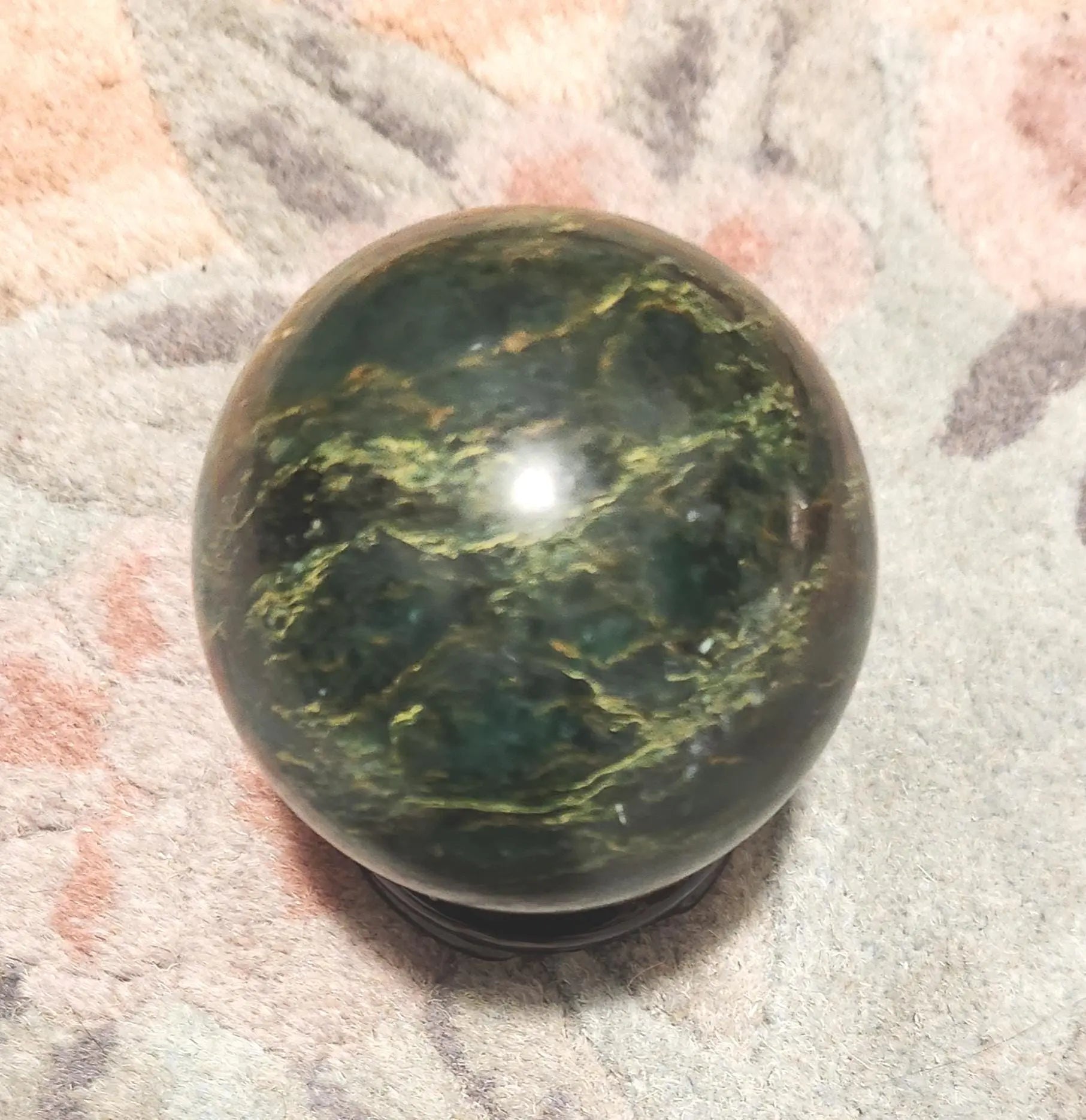 Emerald Sphere with Quartz Matrix - Life Affirming Stone Etsy