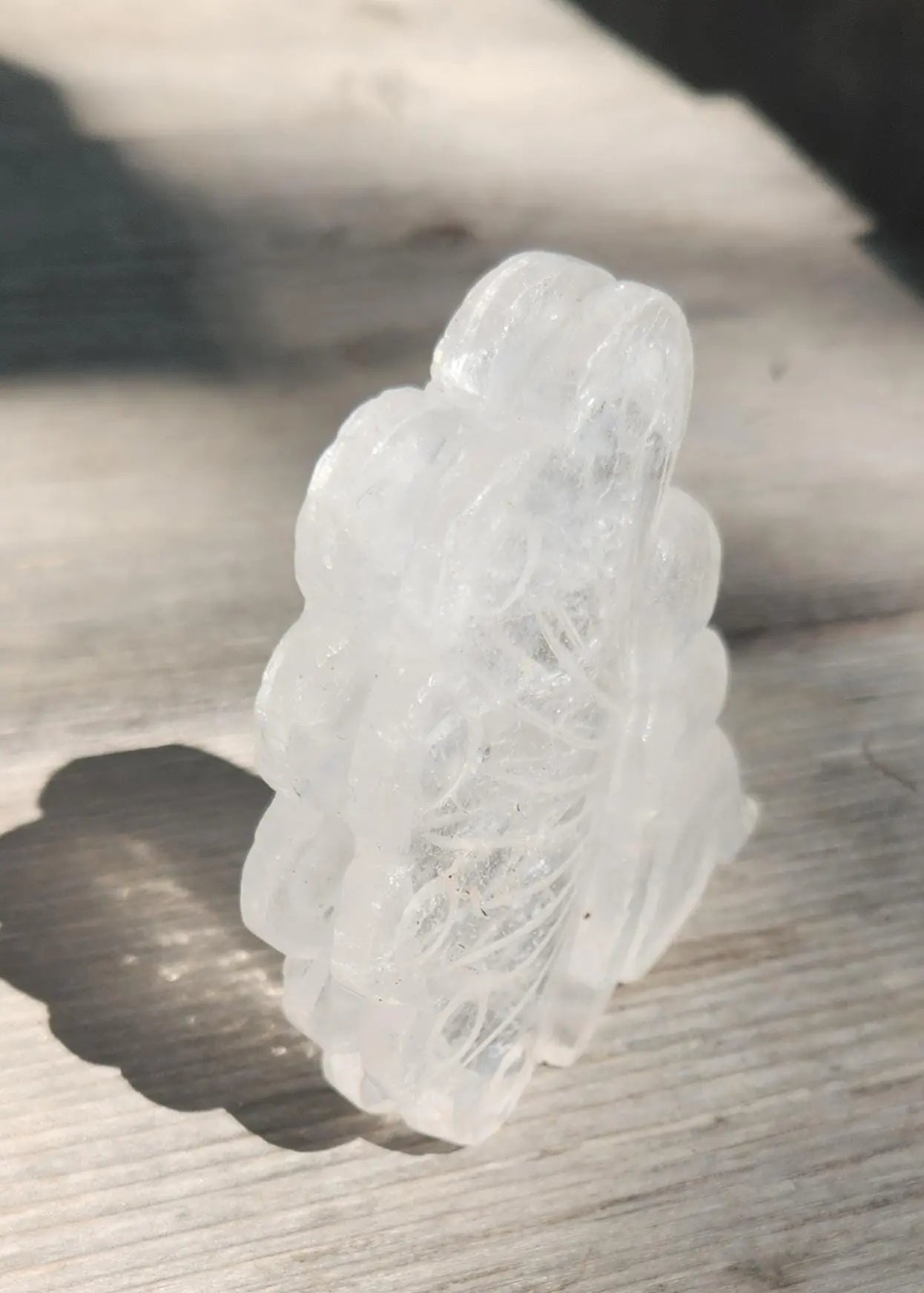 Carved Clear Quartz Fairy Etsy