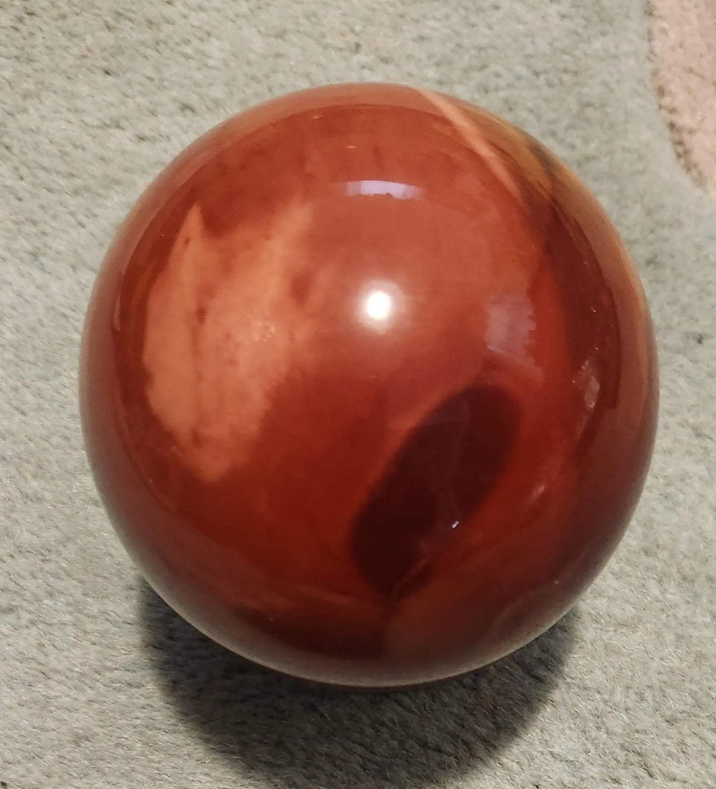 Large Mookaite Jasper Sphere with Wooden Stand Etsy