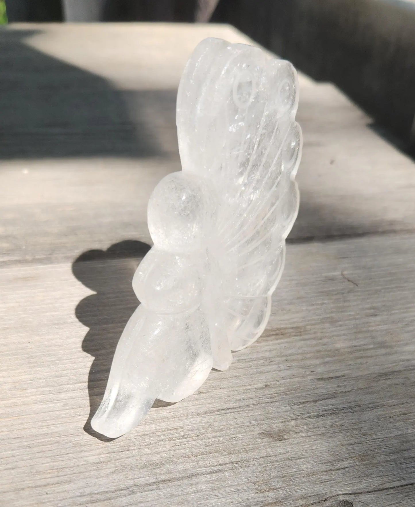 Carved Clear Quartz Fairy Etsy