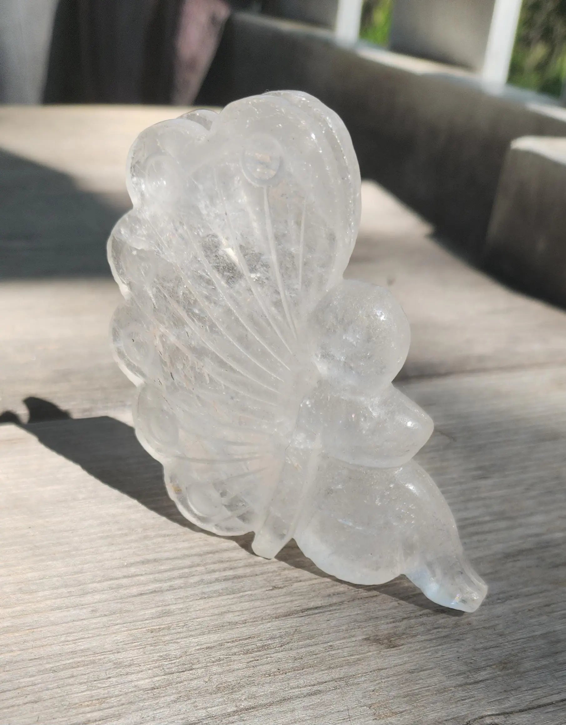 Carved Clear Quartz Fairy Etsy