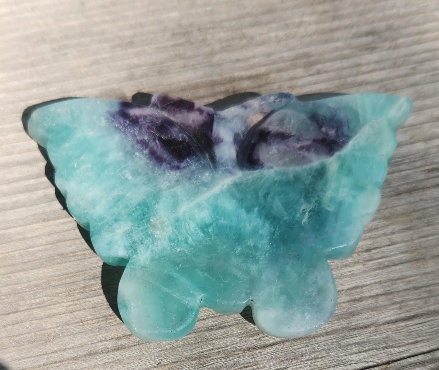 Beautiful Blue and Purple Fluorite Butterfly Carving Etsy