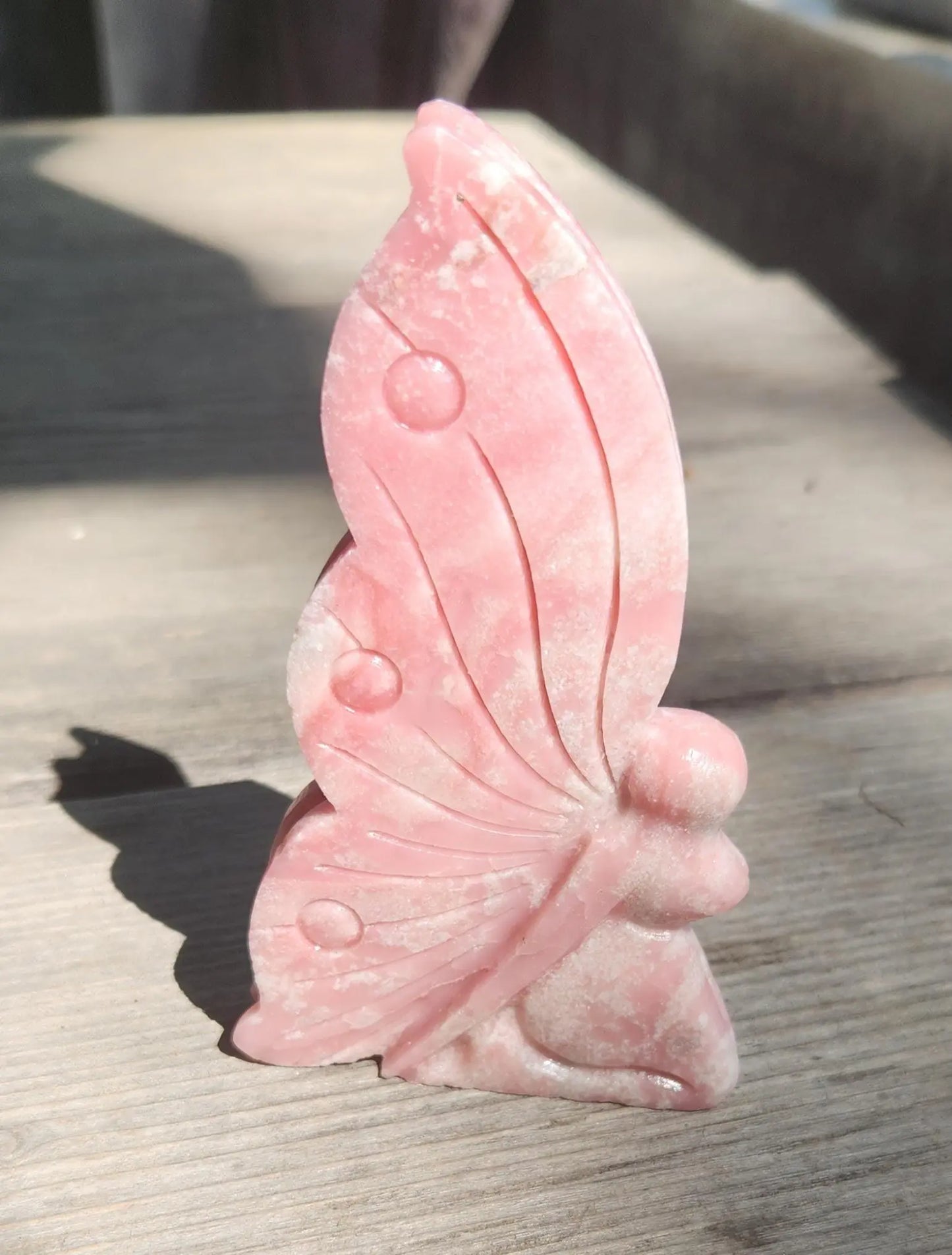 Pink Opal Carved Crystal Fairy Etsy