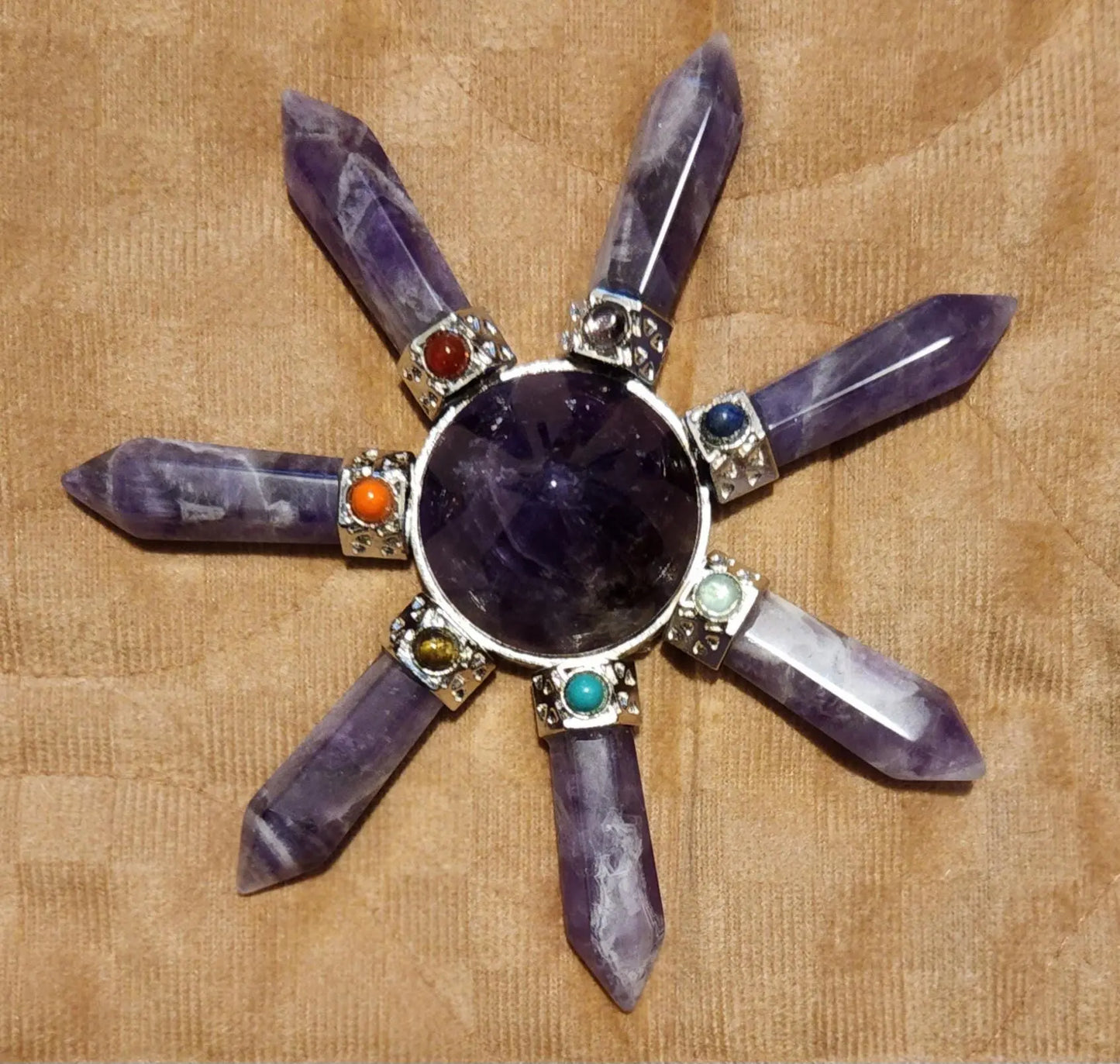 Energy Generator Star, Semi Precious Stones, Gemstone Energy Generator, Meditation Aid, Gemstone Generator, Gemstone Star Etsy