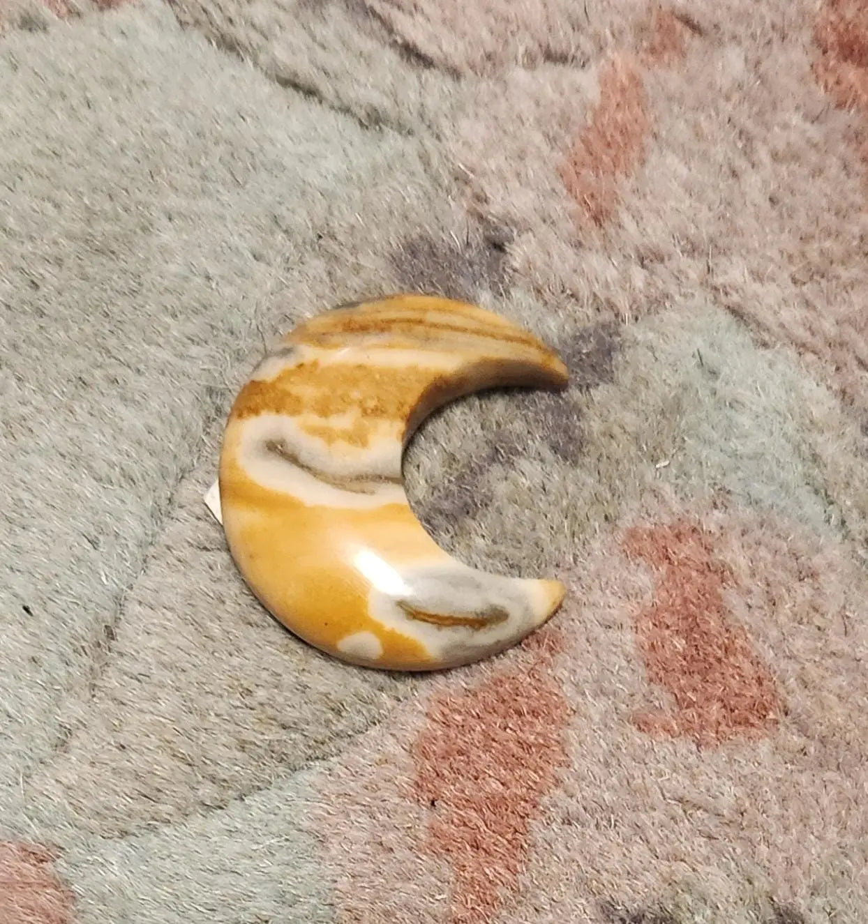 Carved Crystal Moon, Polychrome Jasper Moon, Ocean Jasper Moon, Moon Gift, Carved Crystal Moon, Home Decor Etsy