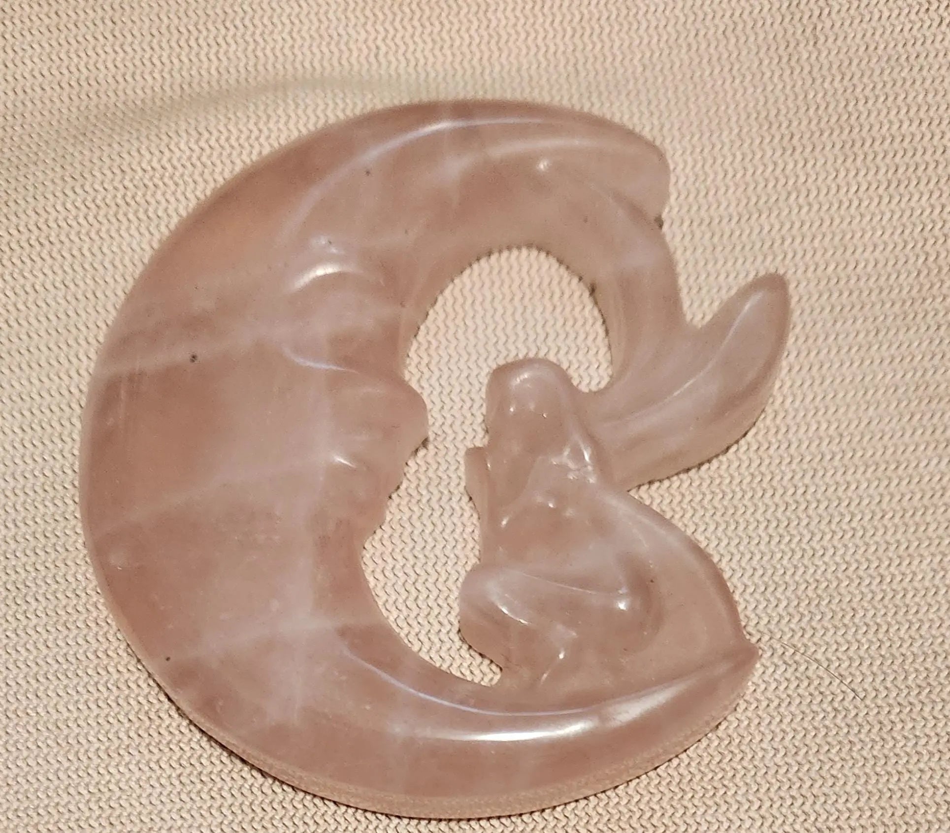 Crescent Moon, Carved Fairy, Dream Amethyst, Sodalite, Rose Quartz,Semi Precious Stone Etsy