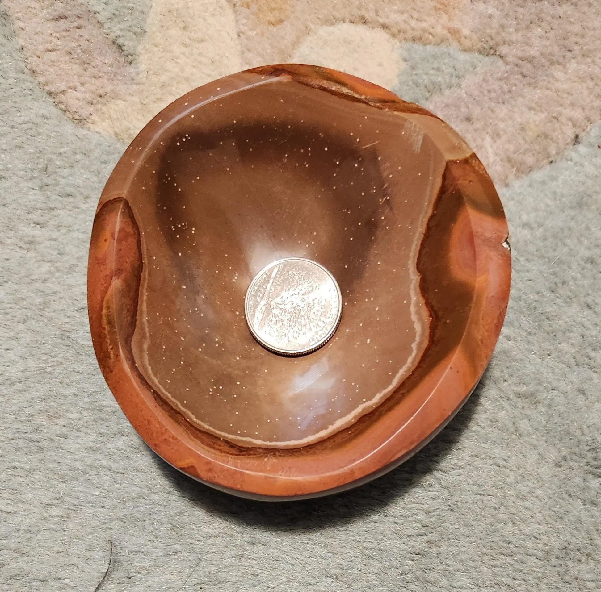 Desert Polychrome Jasper Trinket Bowl - Carved Crystal Decor, Earth Tones, Southwestern Madagascar Jasper Gift for Home & Collectors Etsy