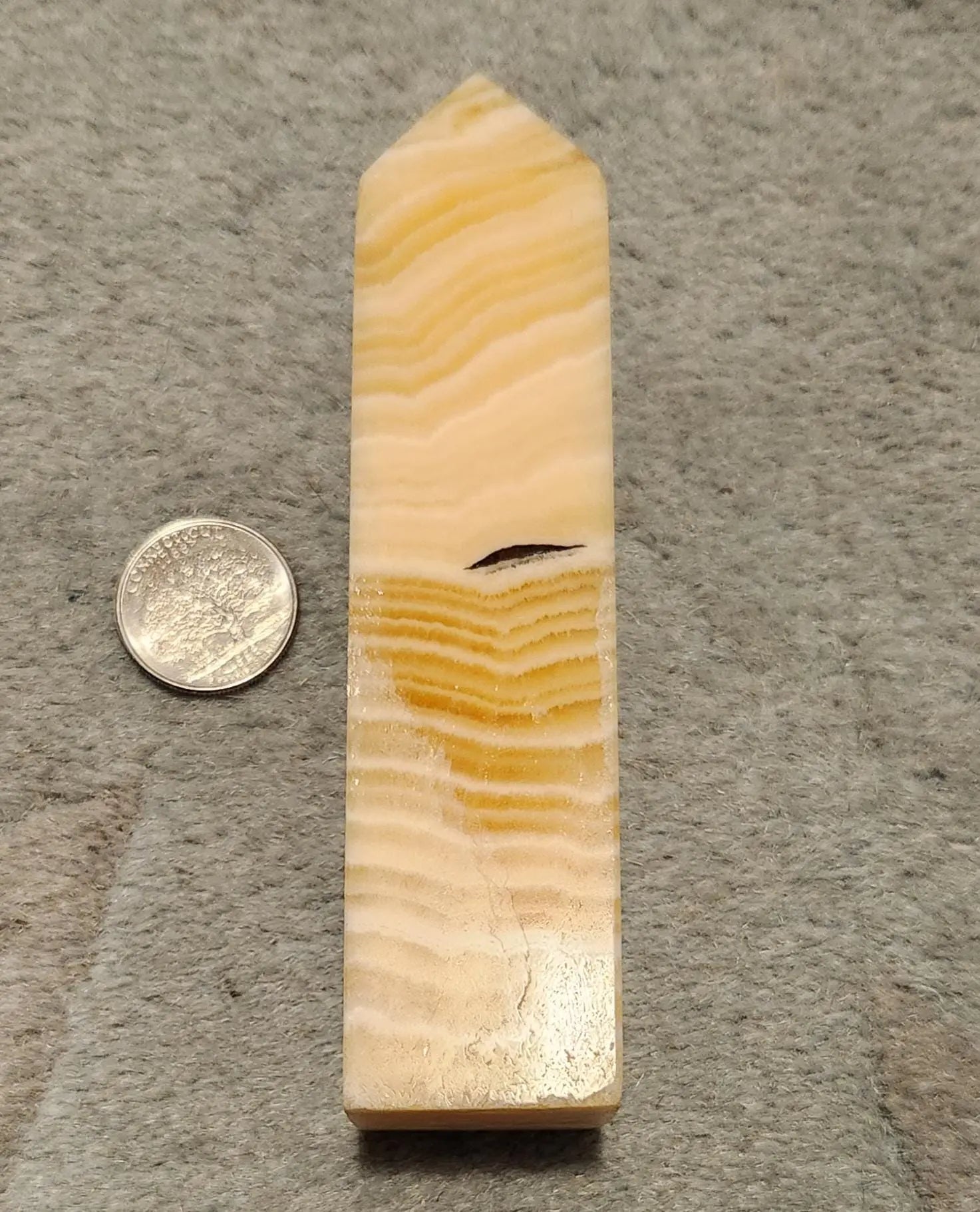 Yellow Banded Calcite Tower,Banded Yellow Calcite Wand,Banded Calcite, Yellow Crystal, Crystal Tower, Calcite,Yellow Calcite, Band, Reiki Etsy