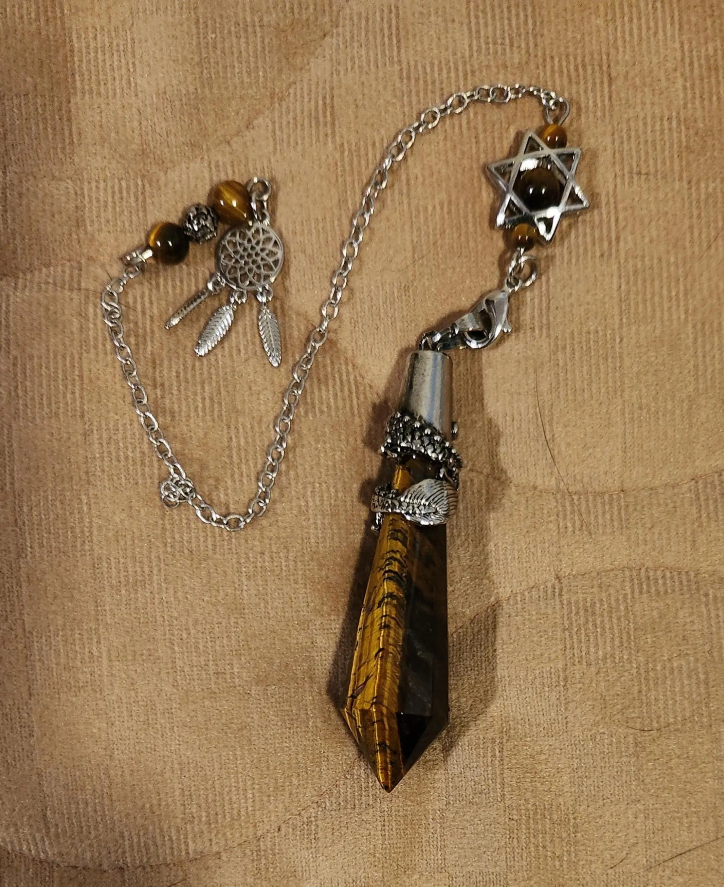 Divination Crystal Pendulums - Natural Heart & Throat Chakra Healing, Spiritual Gifts, Dragon Wrap for Dowsing Etsy