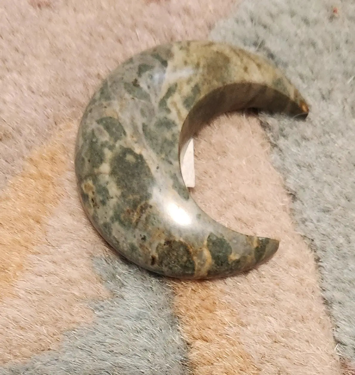 Carved Crystal Moon, Polychrome Jasper Moon, Ocean Jasper Moon, Moon Gift, Carved Crystal Moon, Home Decor Etsy