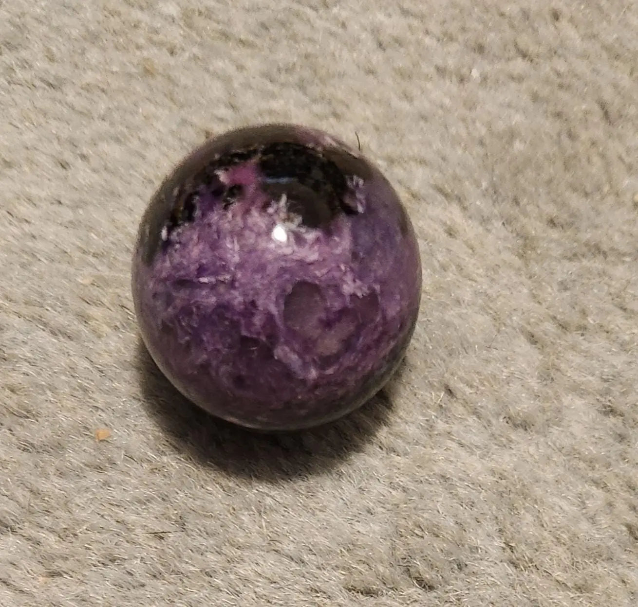 Charoite Energy Sphere Small but Powerful Crystal Ball with Wooden Stand | Rare Purple Healing Stone for Intuition Transformation Etsy