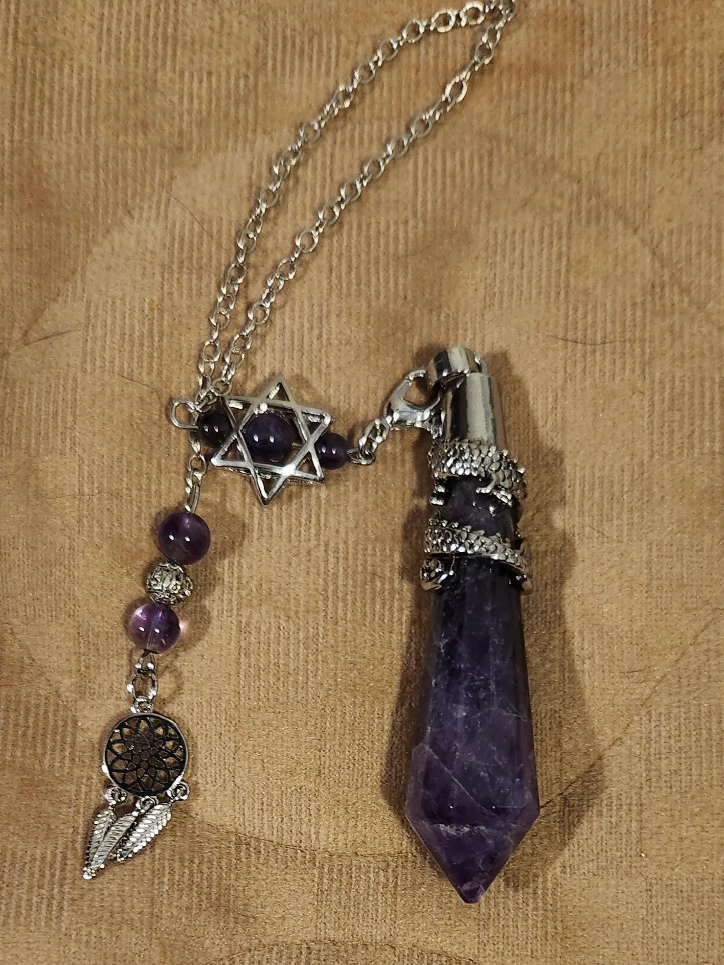 Divination Crystal Pendulums - Natural Heart & Throat Chakra Healing, Spiritual Gifts, Dragon Wrap for Dowsing Etsy