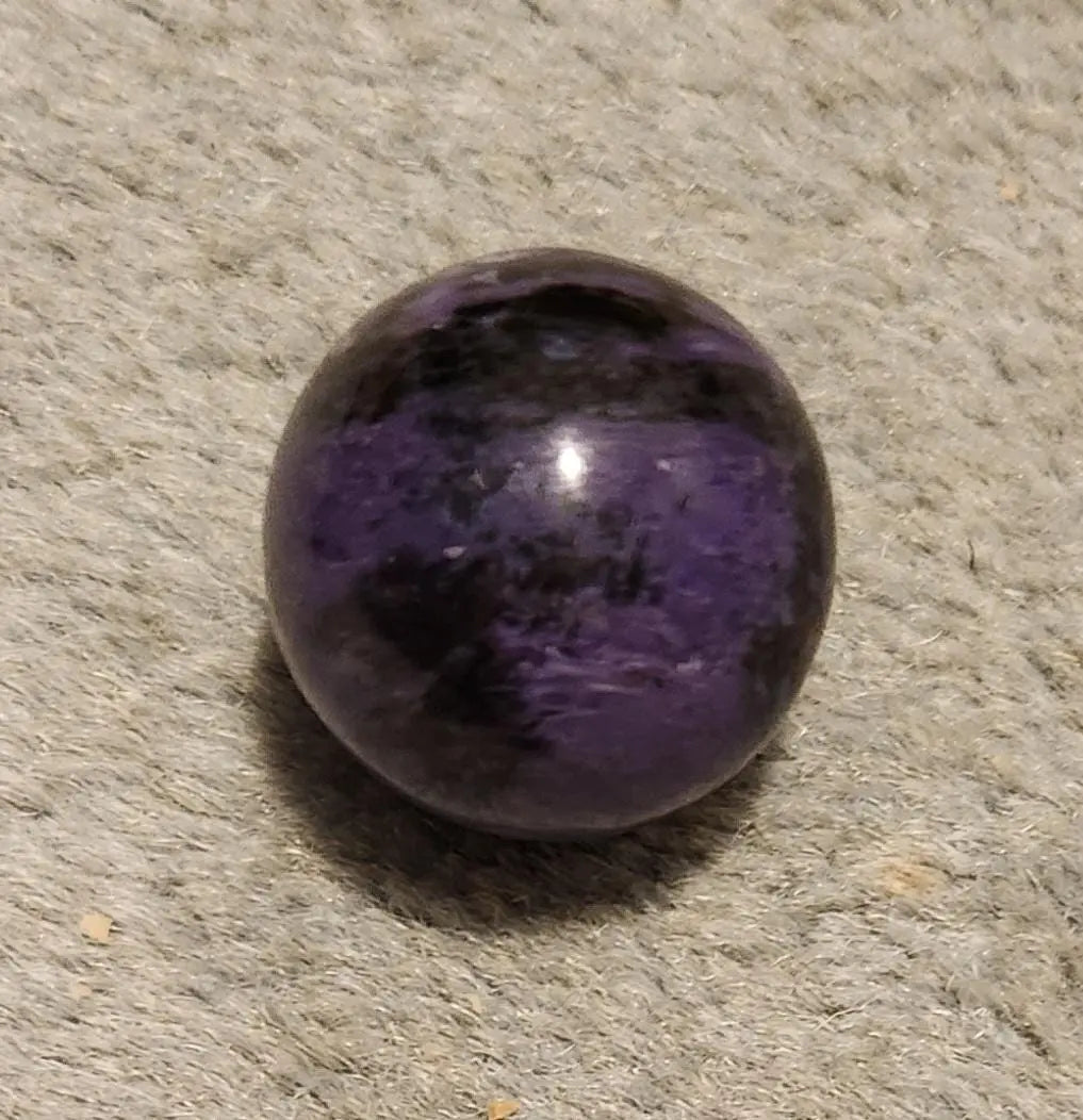 Charoite Energy Sphere Small but Powerful Crystal Ball with Wooden Stand | Rare Purple Healing Stone for Intuition Transformation Etsy