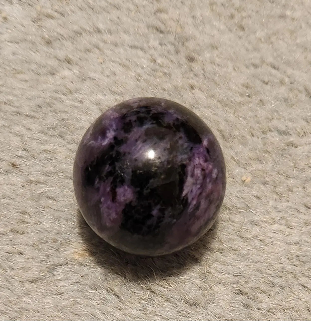 Charoite Energy Sphere Small but Powerful Crystal Ball with Wooden Stand | Rare Purple Healing Stone for Intuition Transformation Etsy