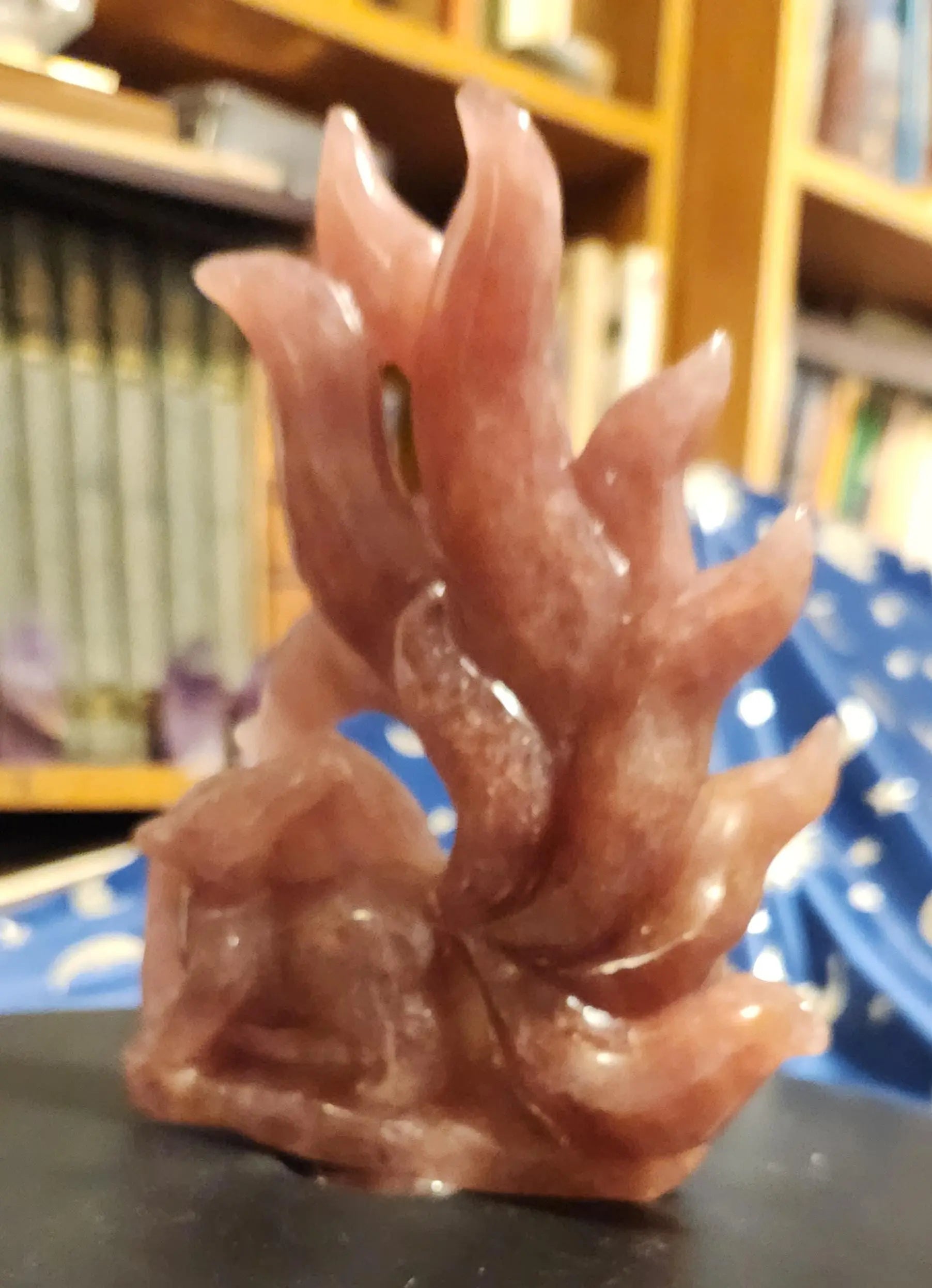 Strawberry Quartz Nine Tail Fox Carving - Planet Jordan Jewels