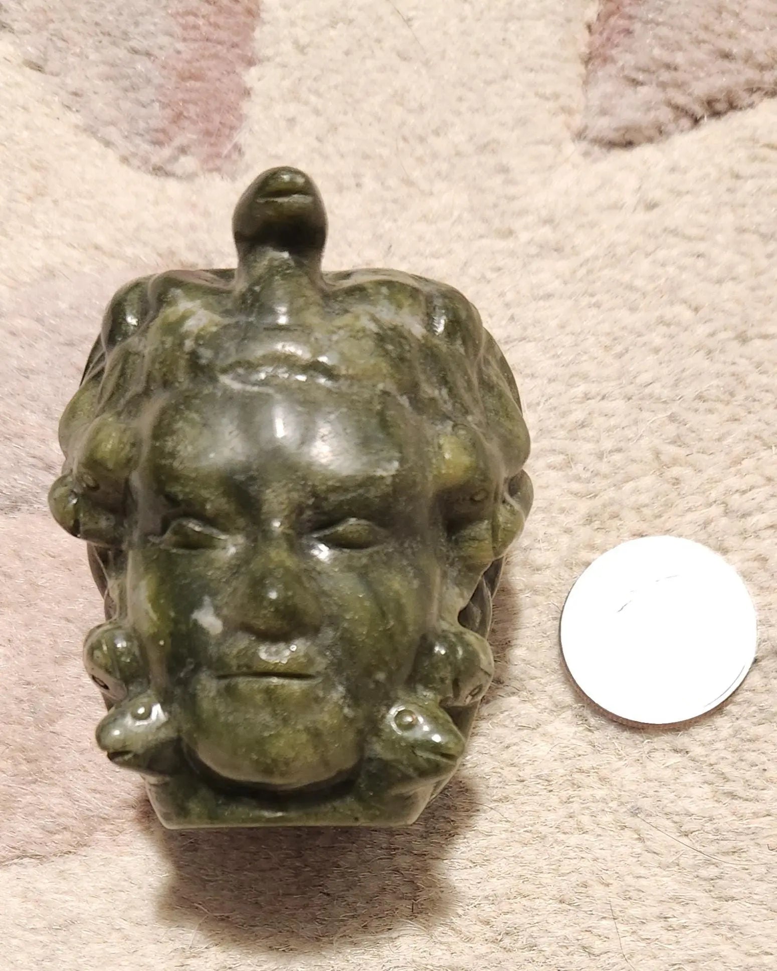 Green Jadeite Medusa Head Etsy