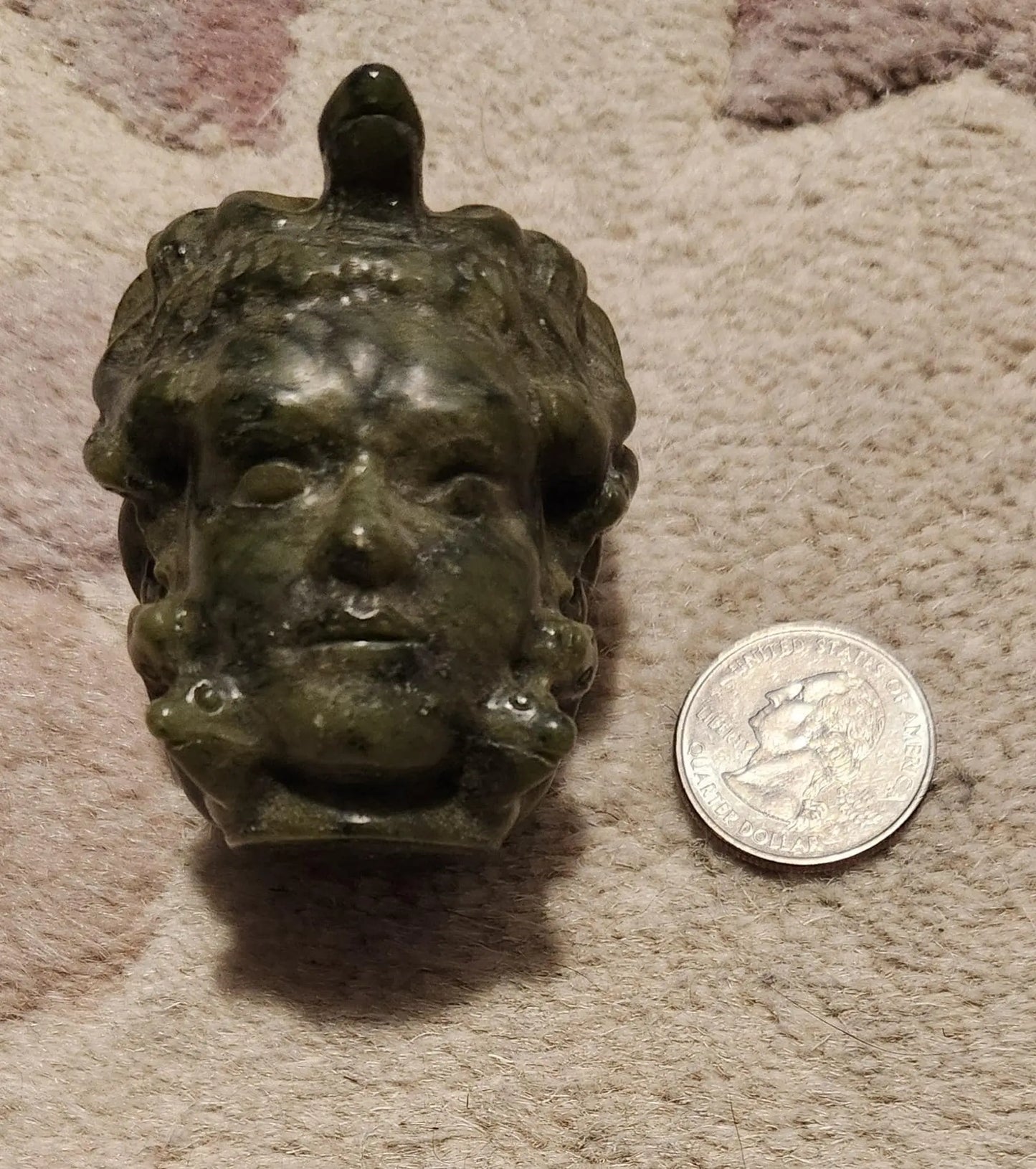 Green Jadeite Medusa Head Etsy