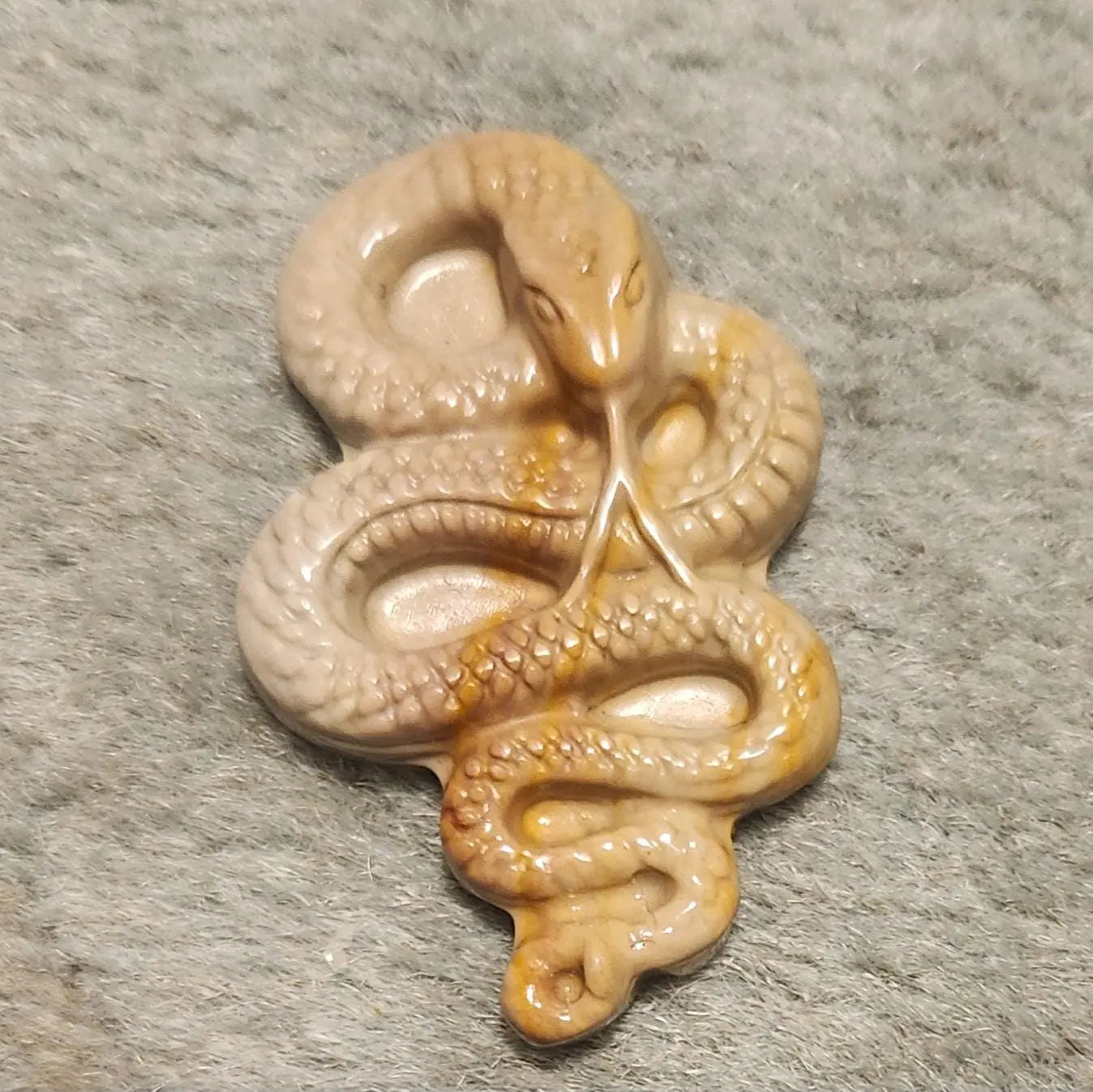 Polychrome Jasper Snake Figurine,Desert Jasper crystal art, Serpent Carved Gemstone Etsy