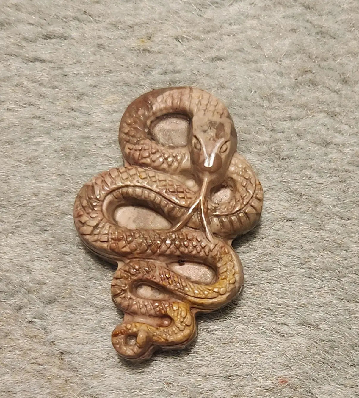 Polychrome Jasper Snake Figurine,Desert Jasper crystal art, Serpent Carved Gemstone Etsy