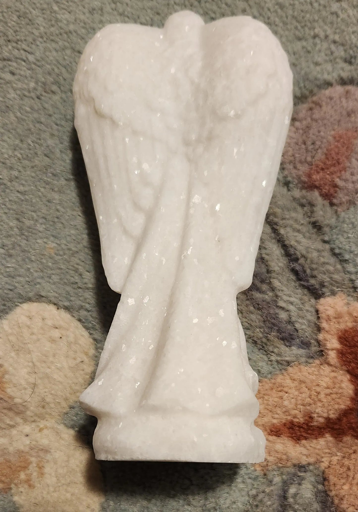 Glittering Snow White Angel, Carved White Jade, Carved Angel, Sense of Tranquility, Purity and Serenity,  Home Décor, Deeply Spiritual Etsy