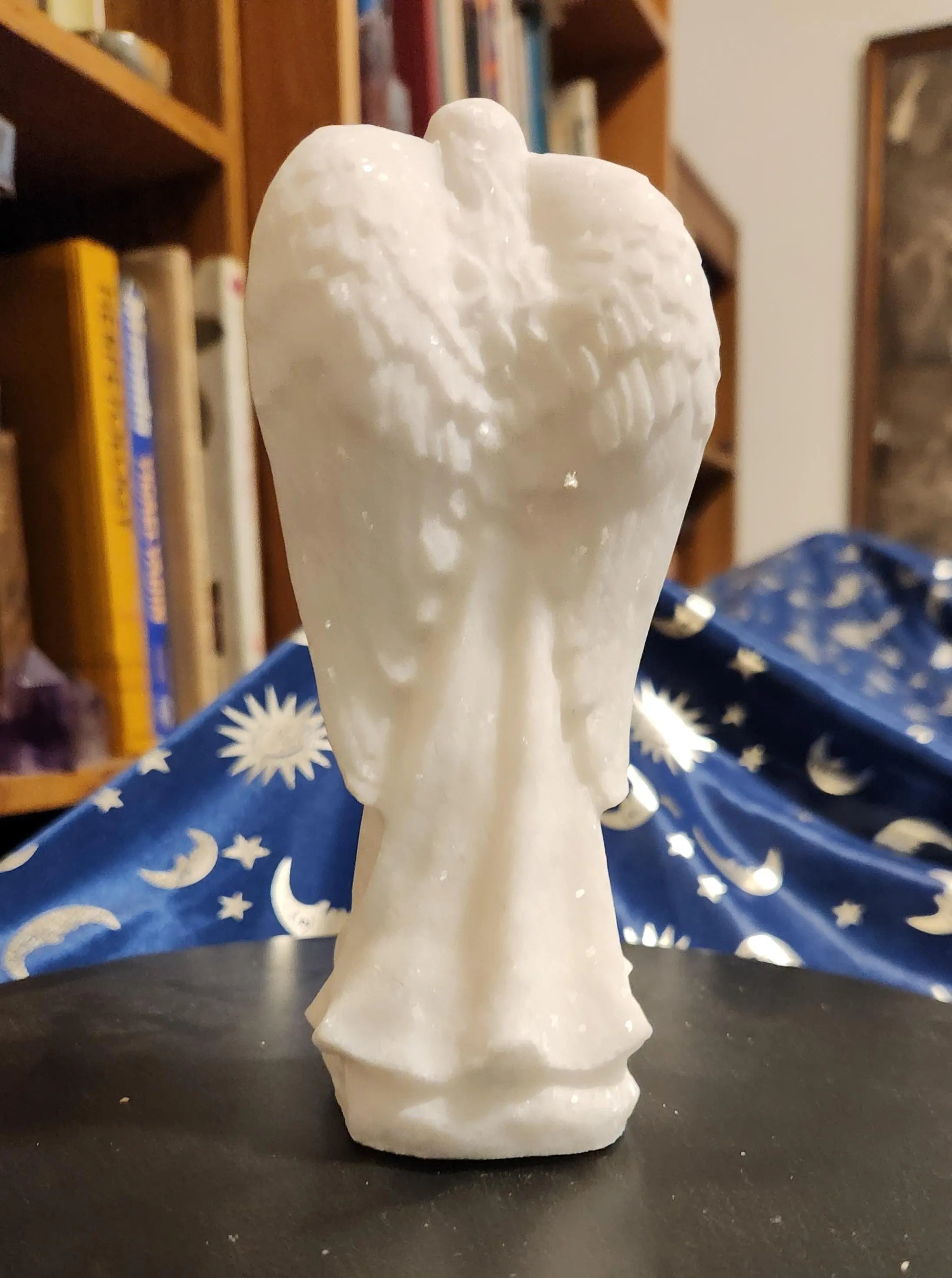 Glittering Snow White Angel, Carved White Jade, Carved Angel, Sense of Tranquility, Purity and Serenity,  Home Décor, Deeply Spiritual Etsy