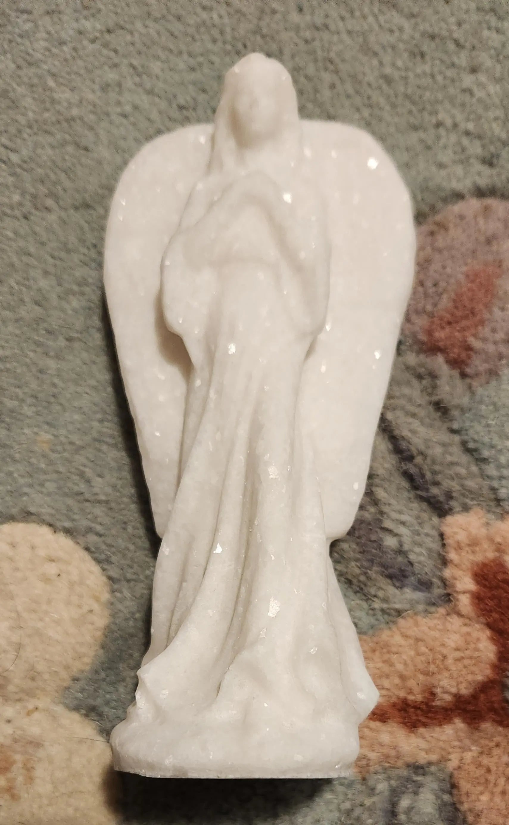 Glittering Snow White Angel, Carved White Jade, Carved Angel, Sense of Tranquility, Purity and Serenity,  Home Décor, Deeply Spiritual Etsy