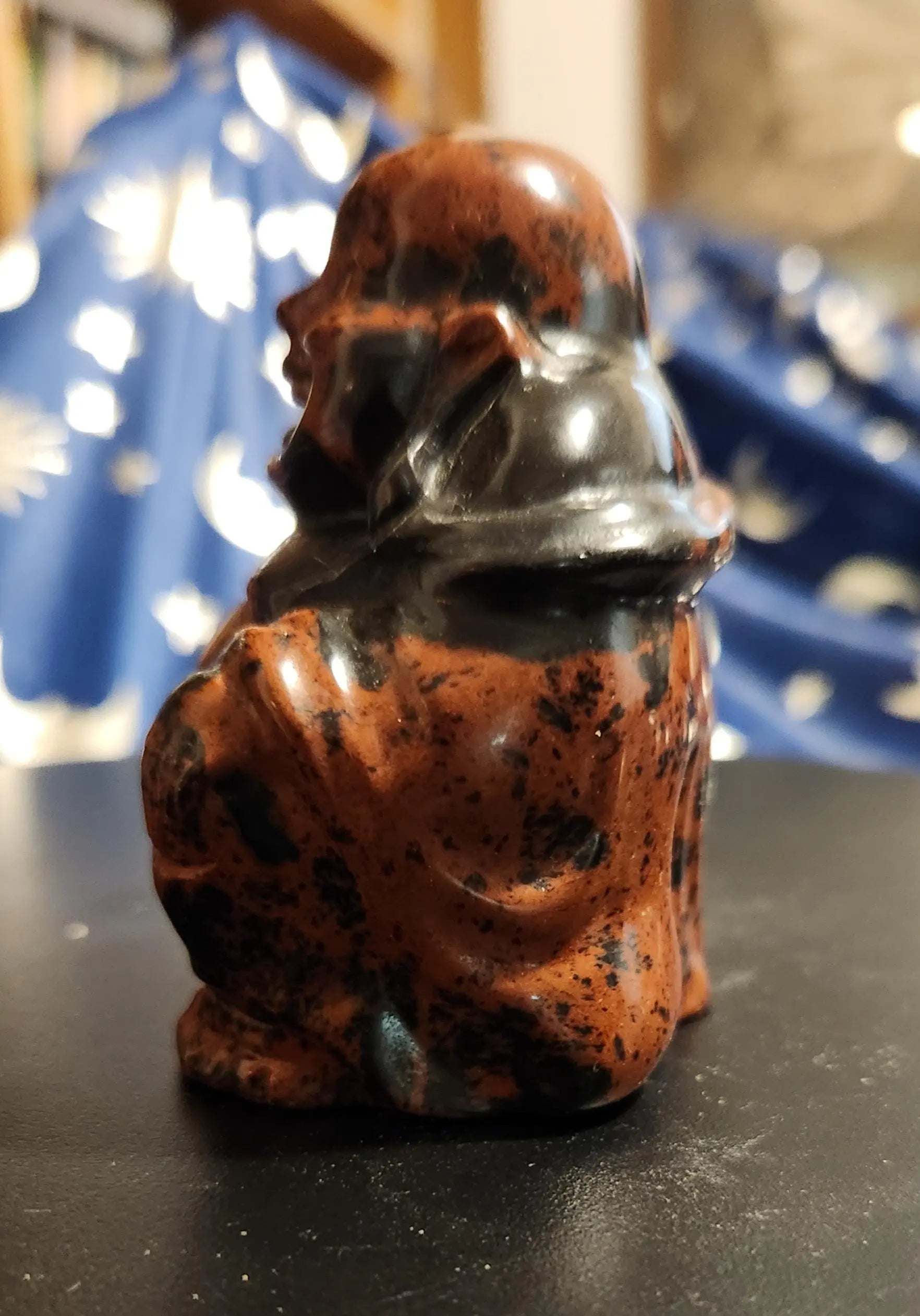 Mahogany Red Obsidian Laughing Buddha Etsy