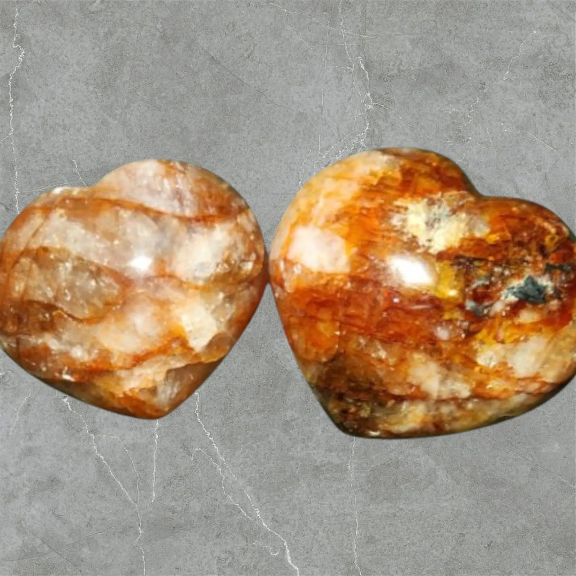 Fire Quartz Heart Etsy