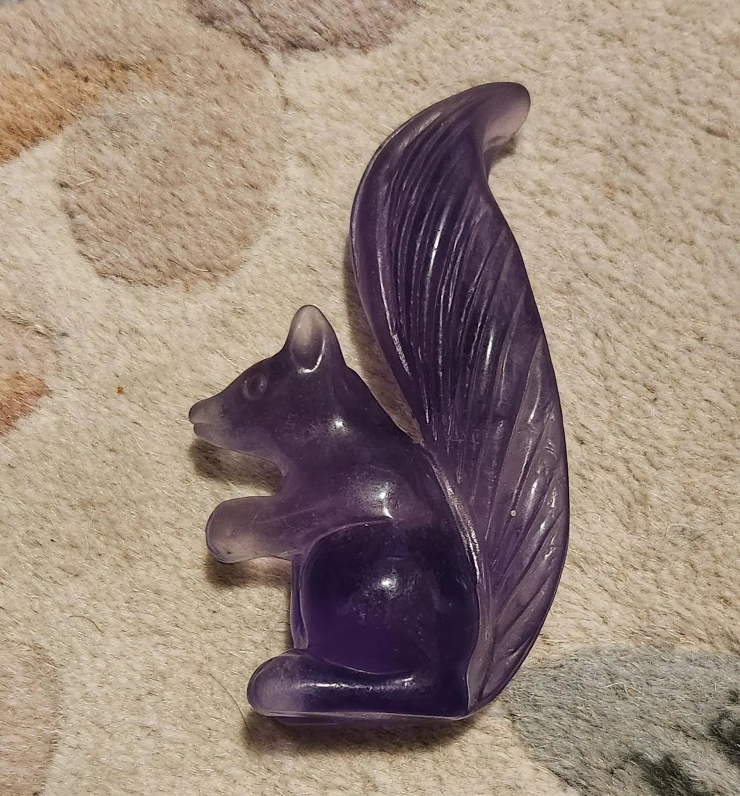 Carved Purple Fluorite Squirrel, Purple Squirrel, Playful Squirrel, Abundance,  Vibrant Color, Genius Stone Etsy