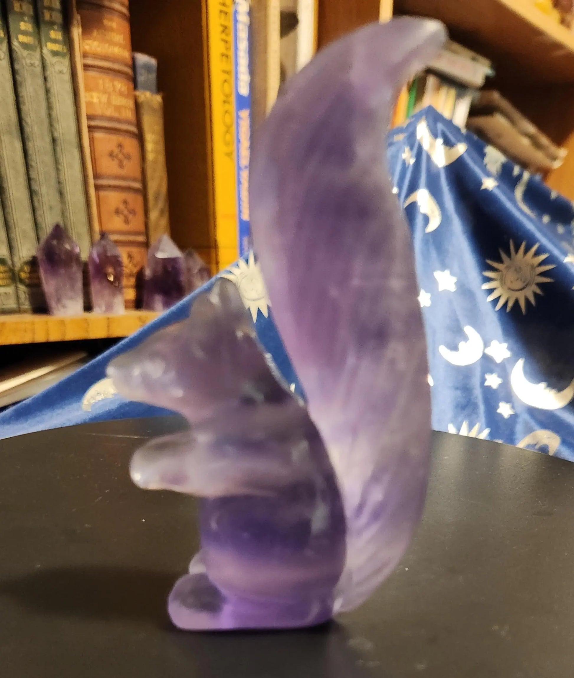 Carved Purple Fluorite Squirrel, Purple Squirrel, Playful Squirrel, Abundance,  Vibrant Color, Genius Stone Etsy