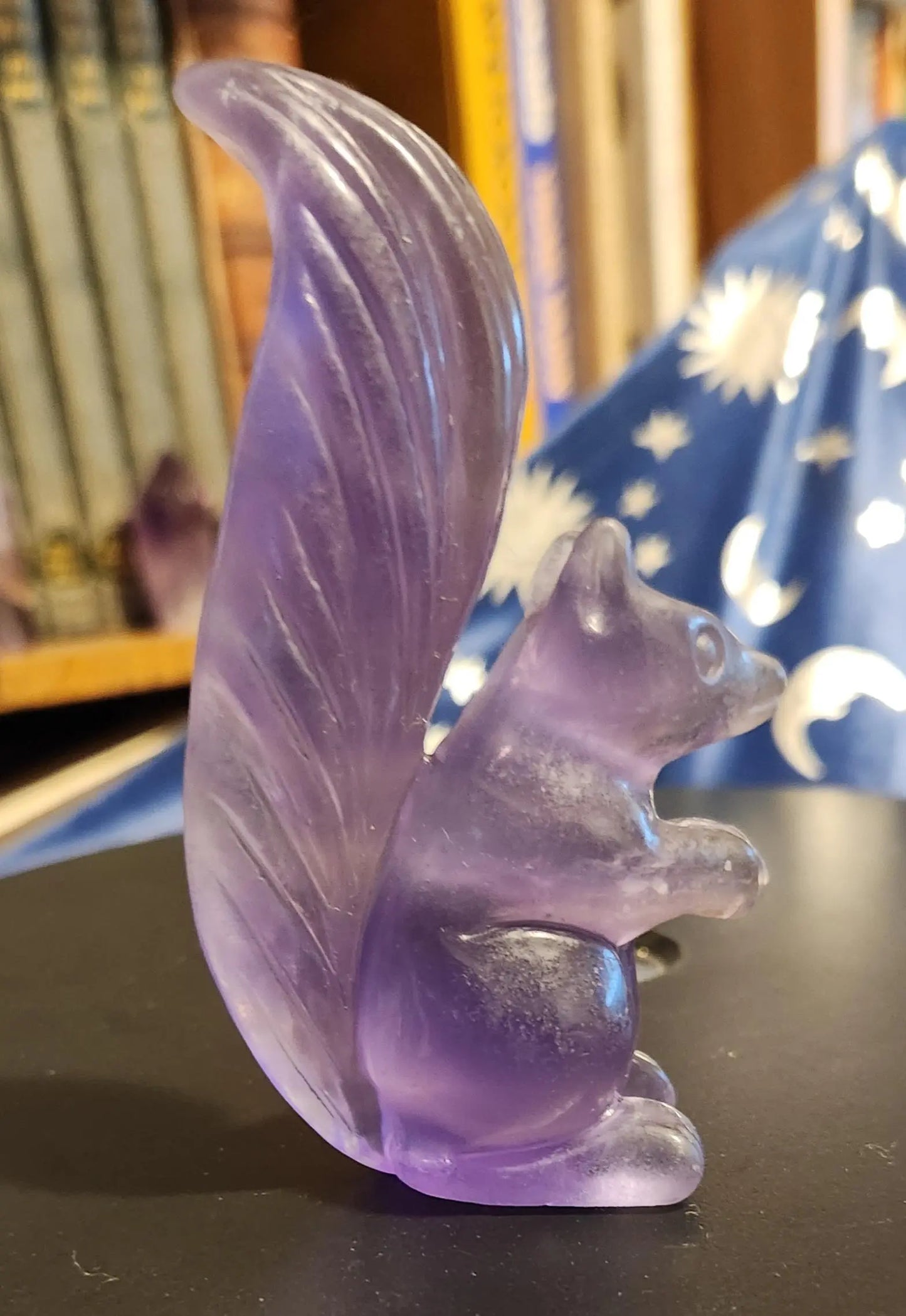 Carved Purple Fluorite Squirrel, Purple Squirrel, Playful Squirrel, Abundance,  Vibrant Color, Genius Stone Etsy